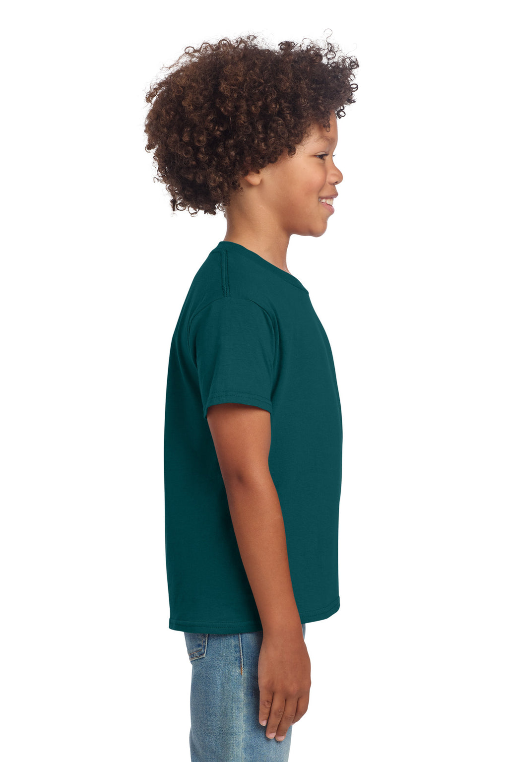 Gildan Youth Softstyle T-Shirt 64000B - Fan Marine Green - side