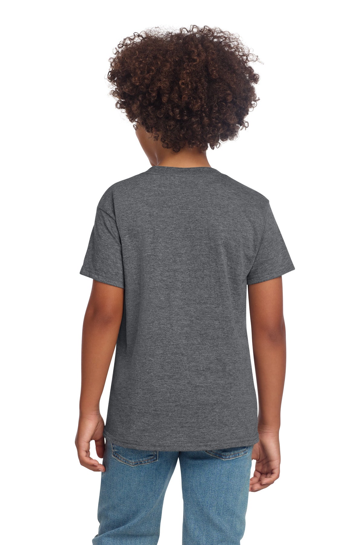 Gildan Youth Softstyle T-Shirt 64000B - Graphite Heather - back