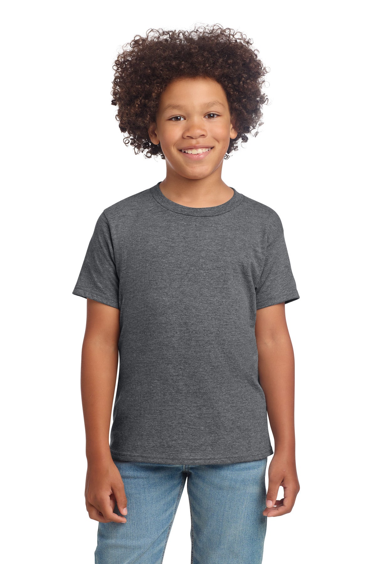 Gildan Youth Softstyle T-Shirt 64000B - Graphite Heather - front