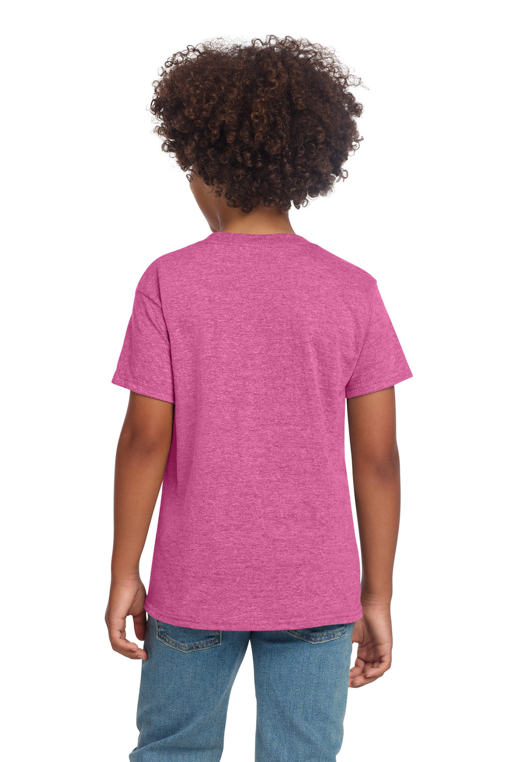 Gildan Youth Softstyle T-Shirt 64000B - Heather Heliconia - back
