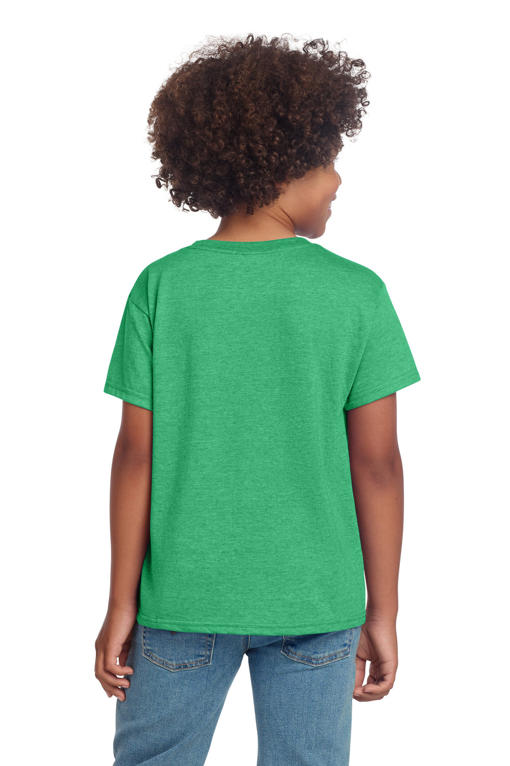 Gildan Youth Softstyle T-Shirt 64000B - Heather Irish Green - back