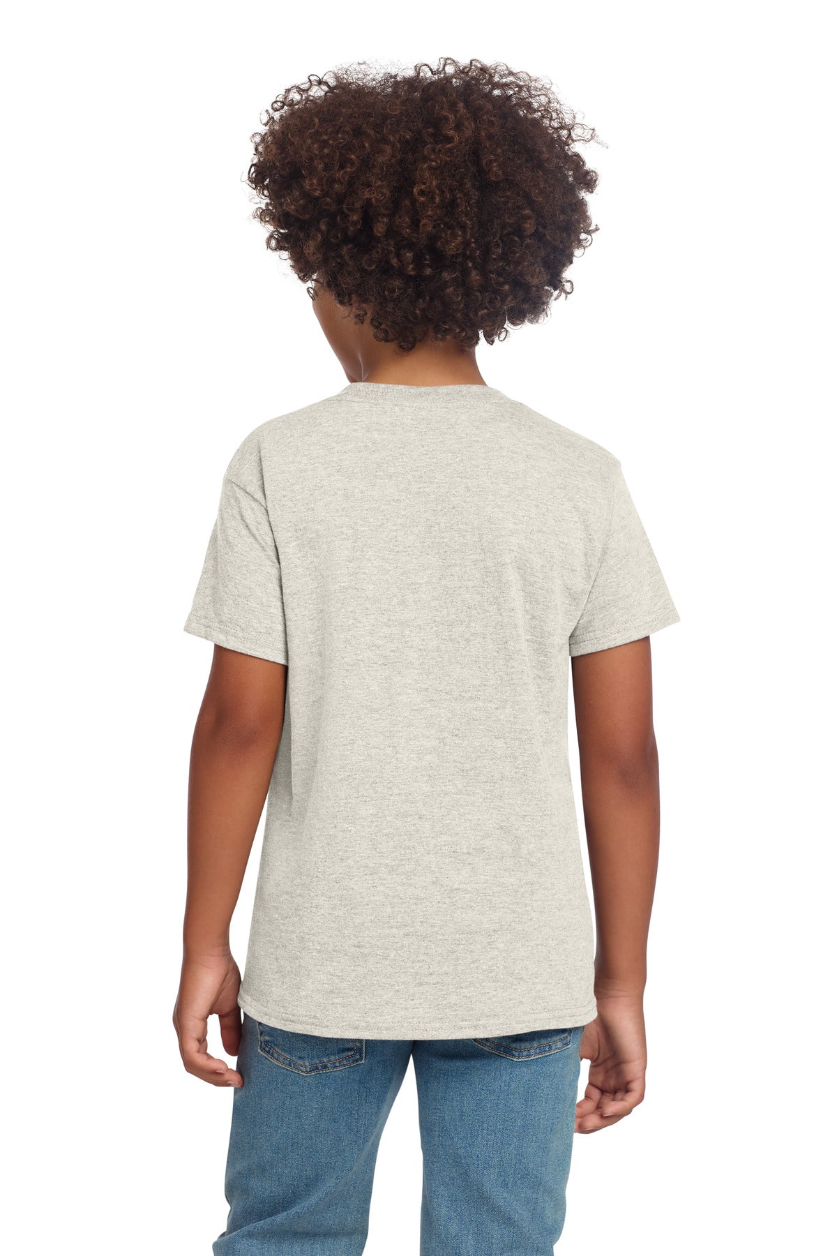 Gildan Youth Softstyle T-Shirt 64000B - Heather Oatmeal - back