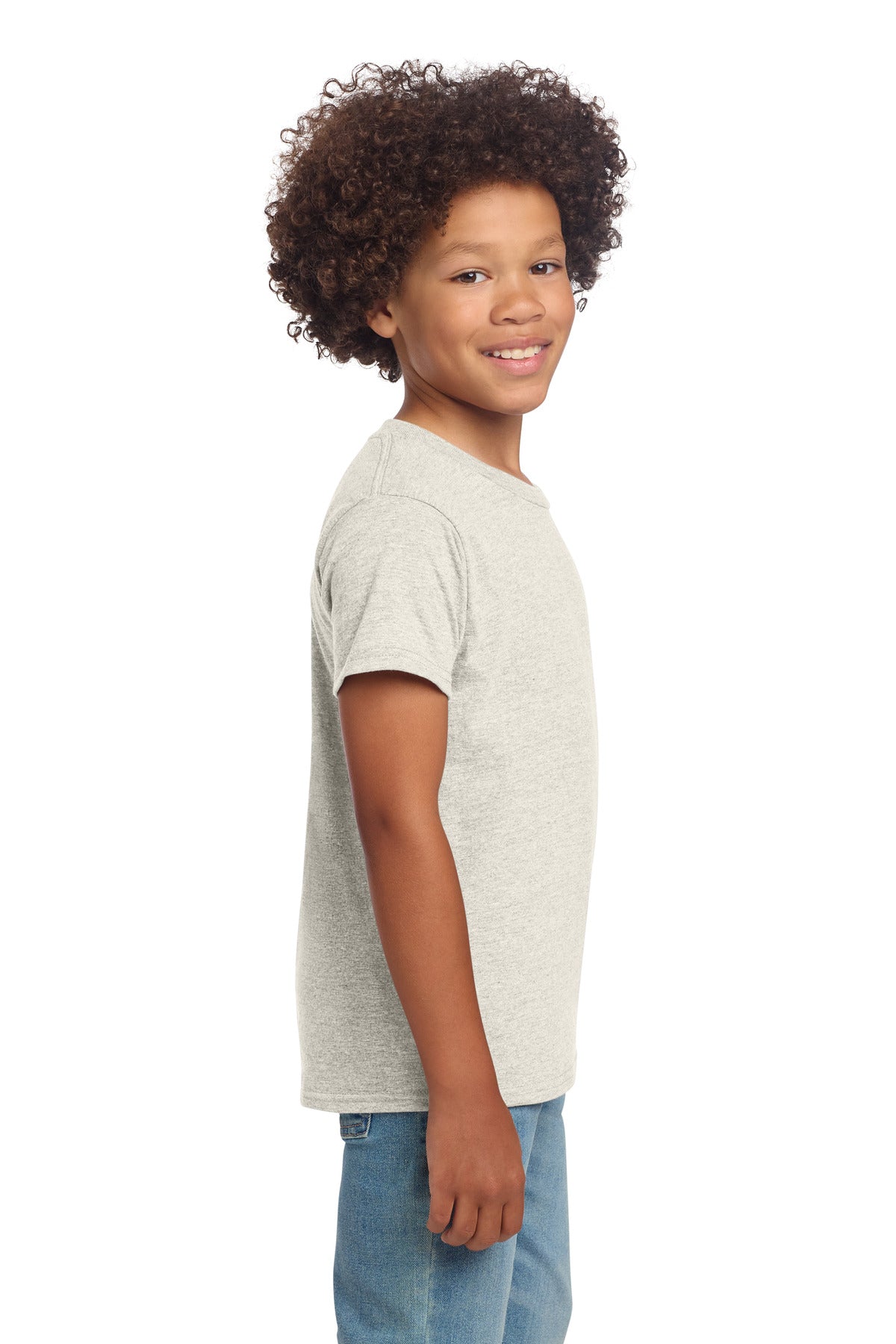 Gildan Youth Softstyle T-Shirt 64000B - Heather Oatmeal - side