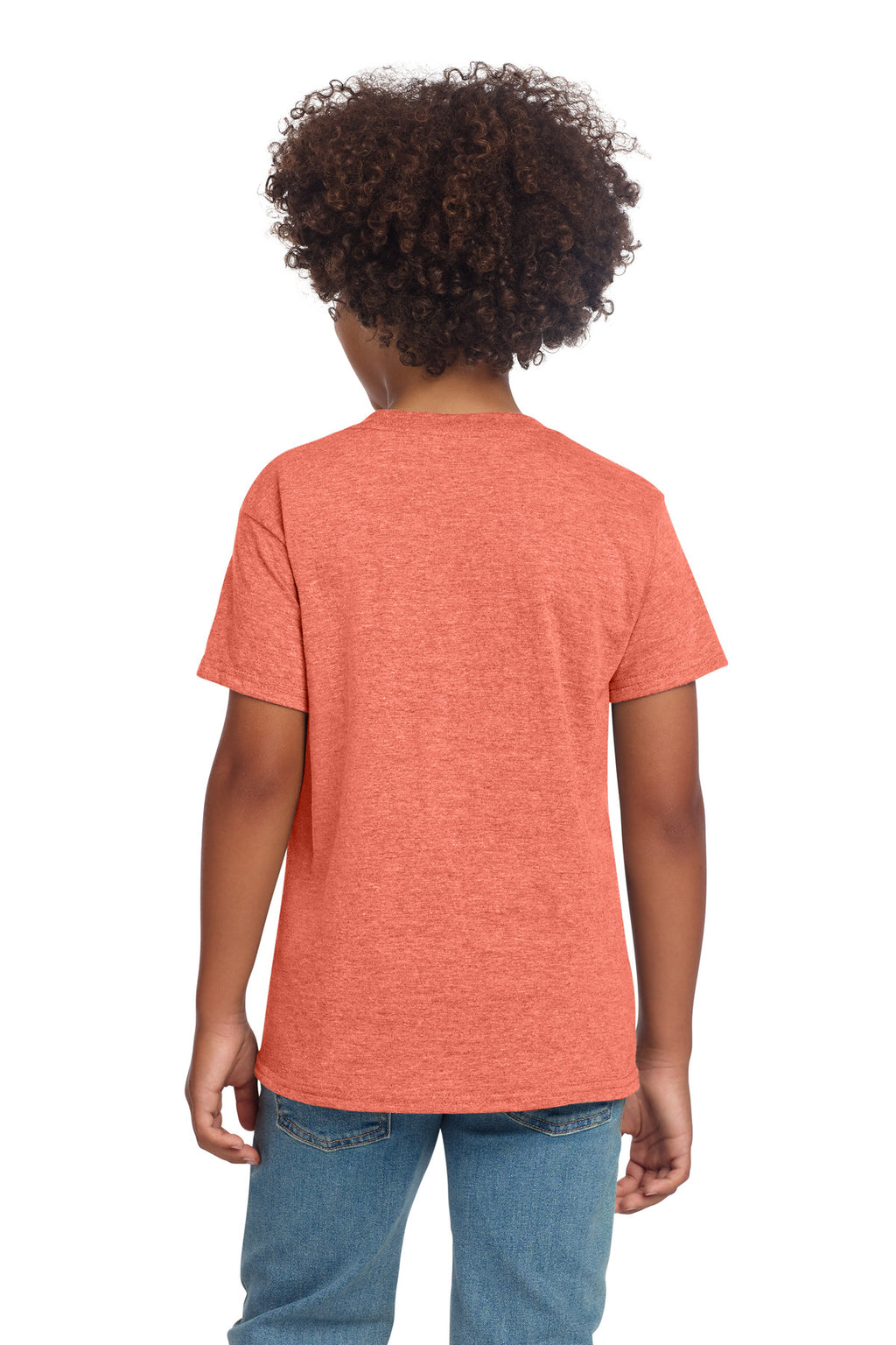 Gildan Youth Softstyle T-Shirt 64000B - Heather Orange - back
