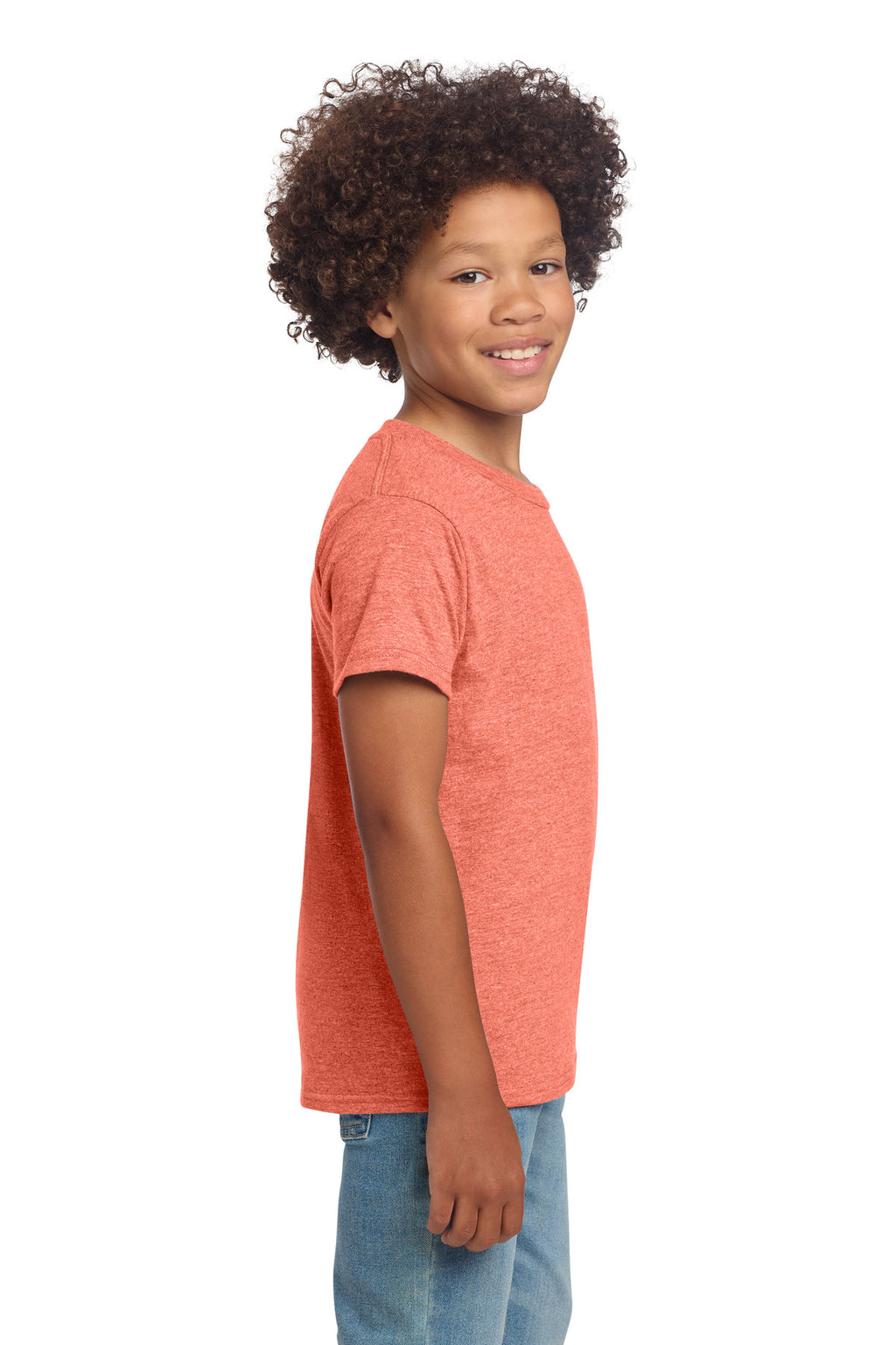 Gildan Youth Softstyle T-Shirt 64000B - Heather Orange - side