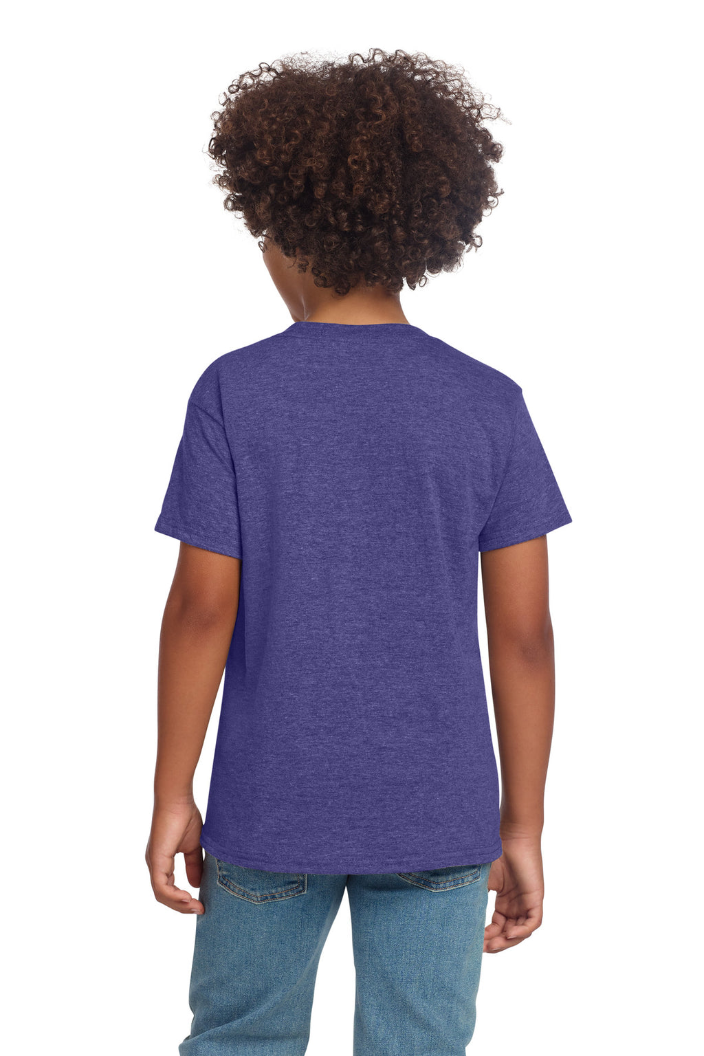 Gildan Youth Softstyle T-Shirt 64000B - Heather Purple - back