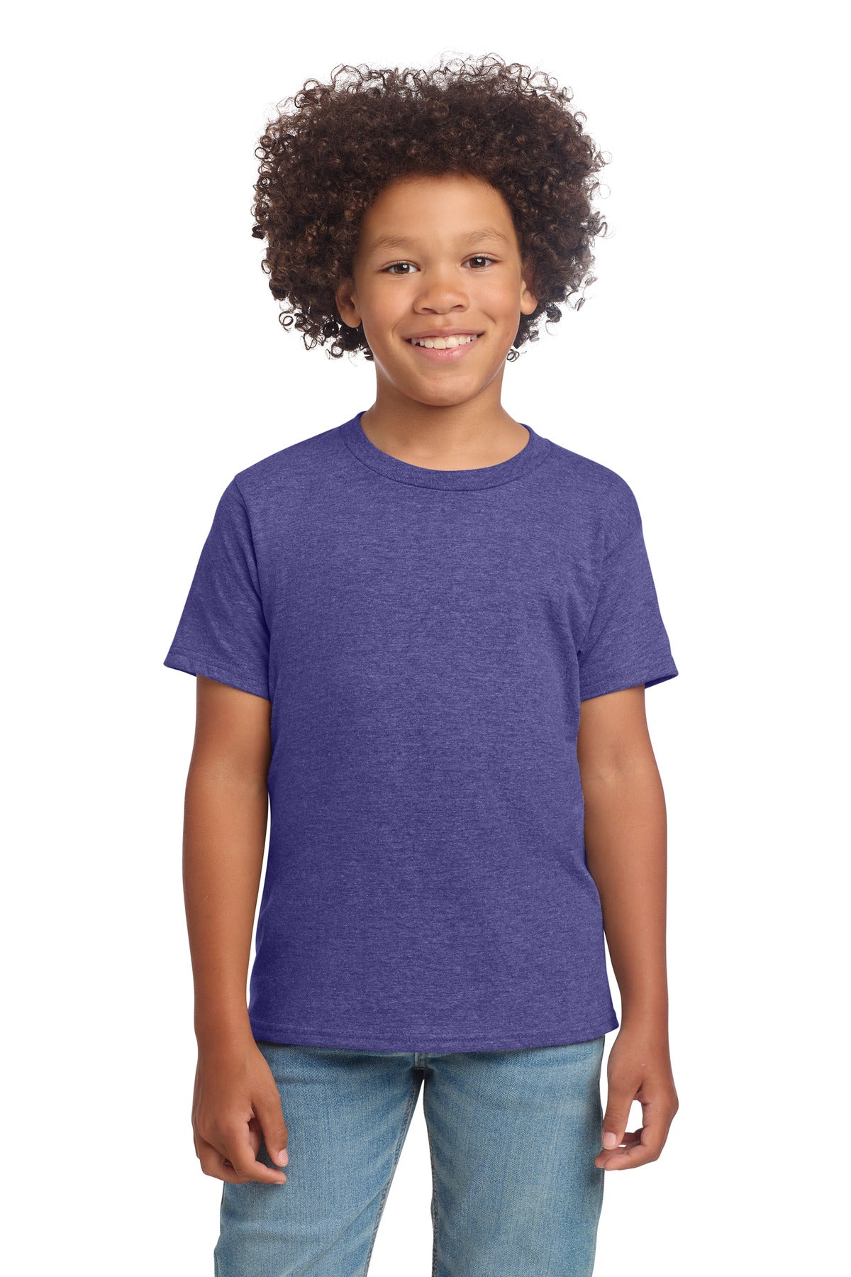 Gildan Youth Softstyle T-Shirt 64000B - Heather Purple - front