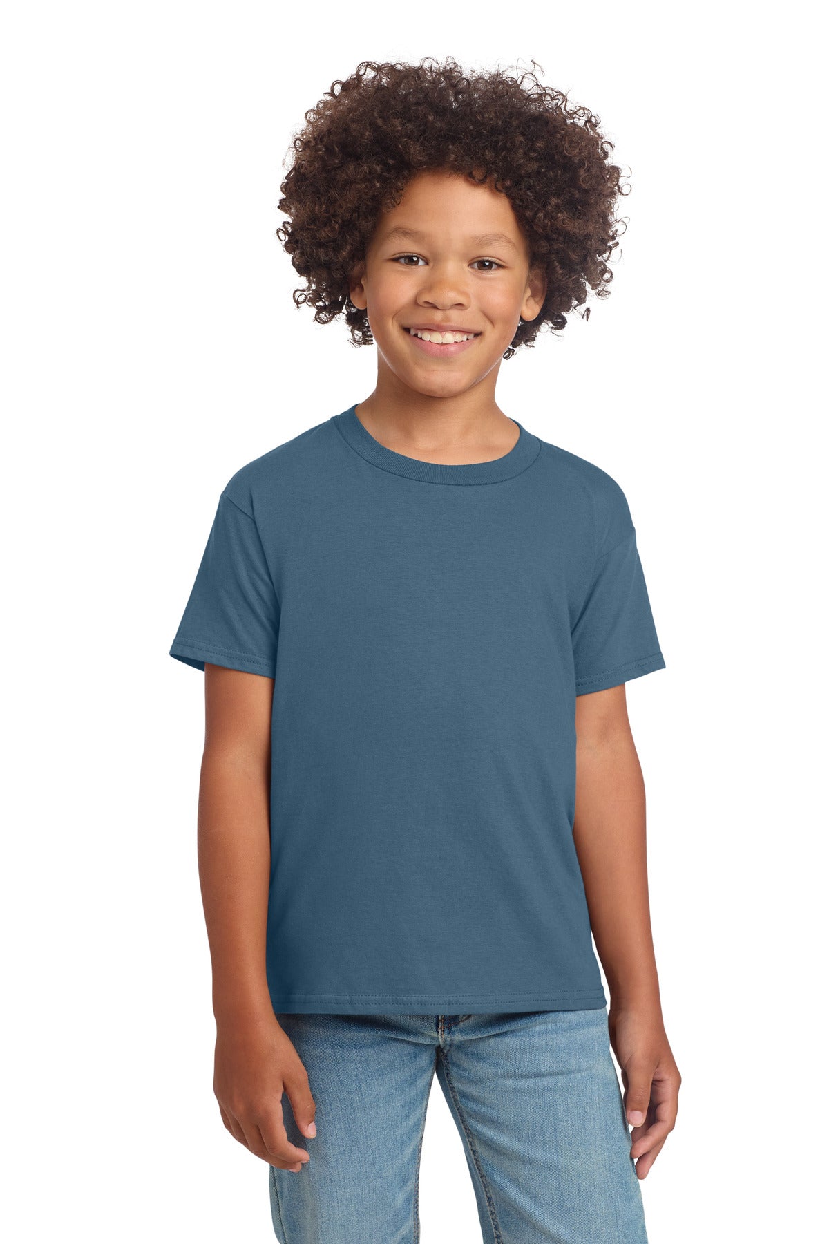 Gildan Youth Softstyle T-Shirt 64000B - Indigo Blue - front