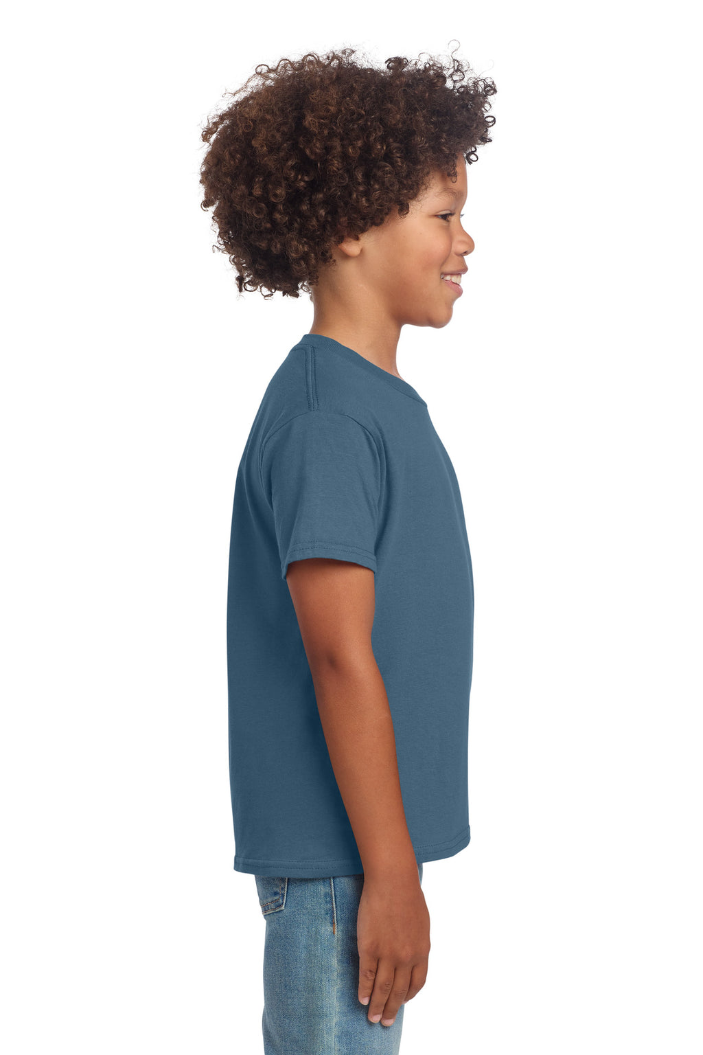 Gildan Youth Softstyle T-Shirt 64000B - Indigo Blue - side