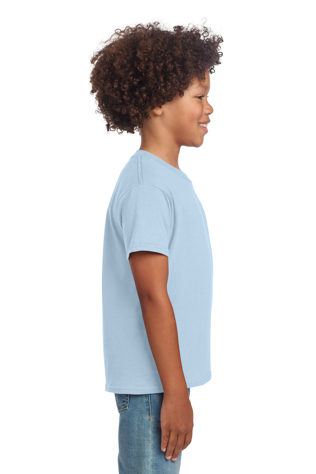 Gildan Youth Softstyle T-Shirt 64000B - Light Blue - side