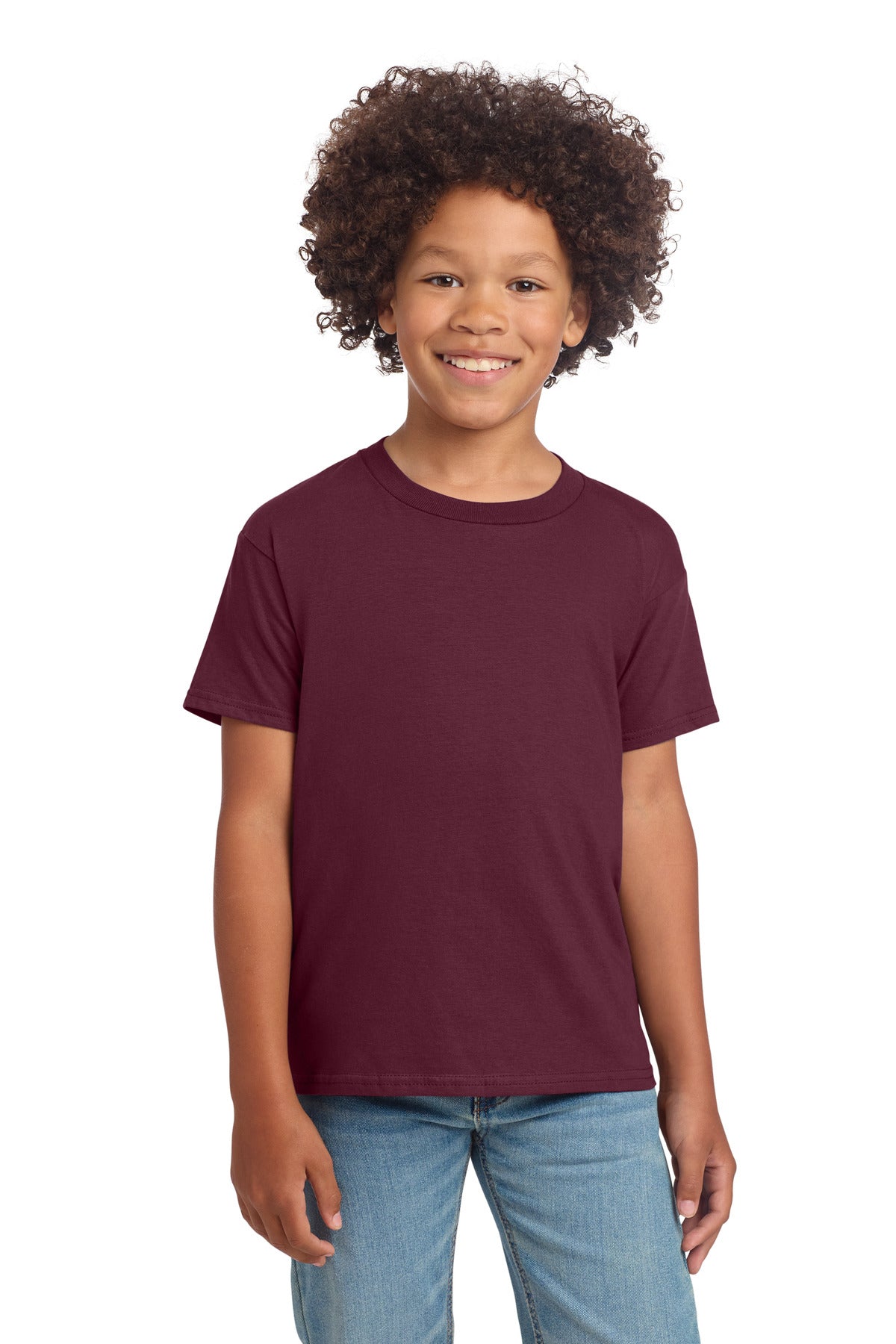 Gildan Youth Softstyle T-Shirt 64000B - Maroon - front