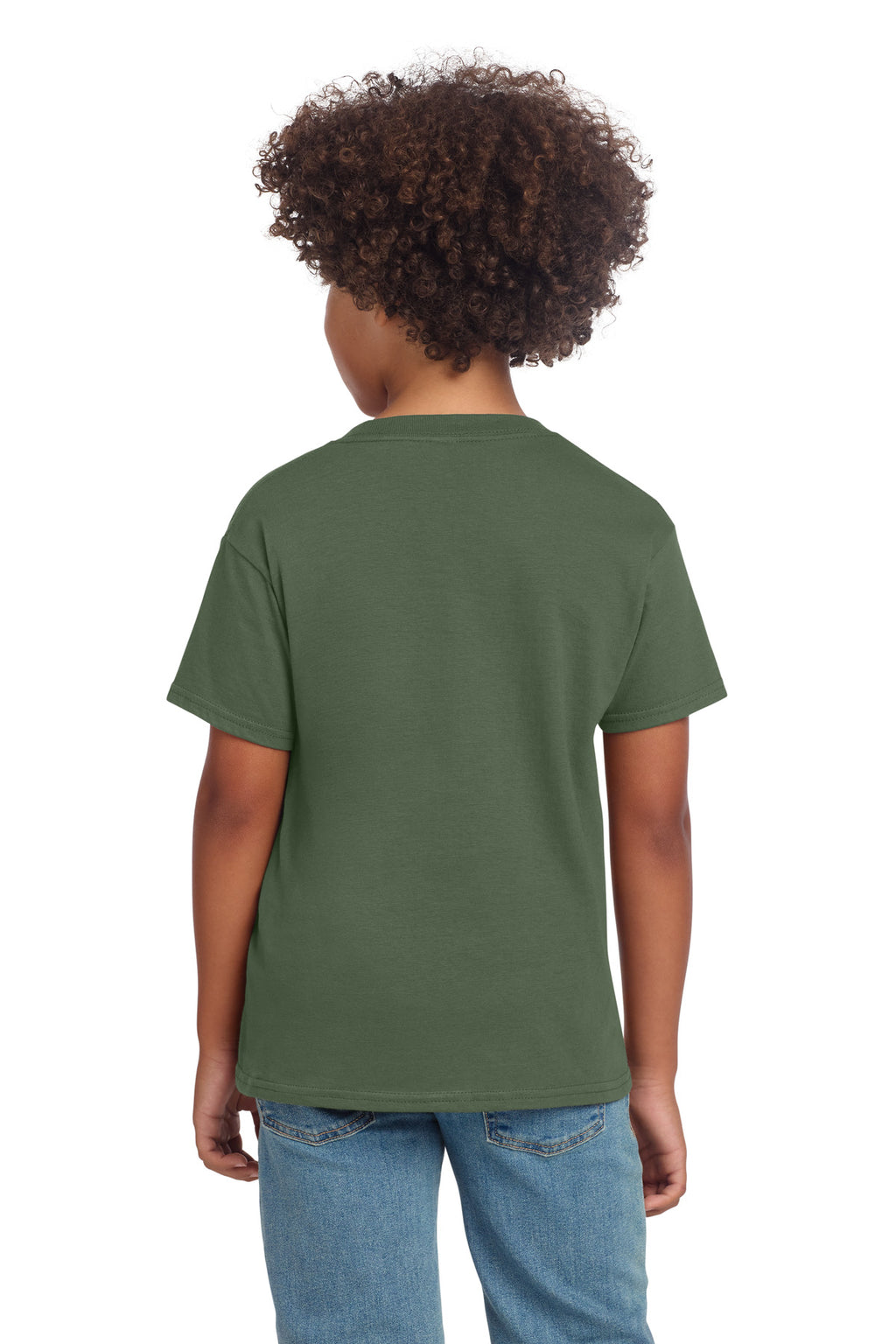 Gildan Youth Softstyle T-Shirt 64000B - Military Green - back