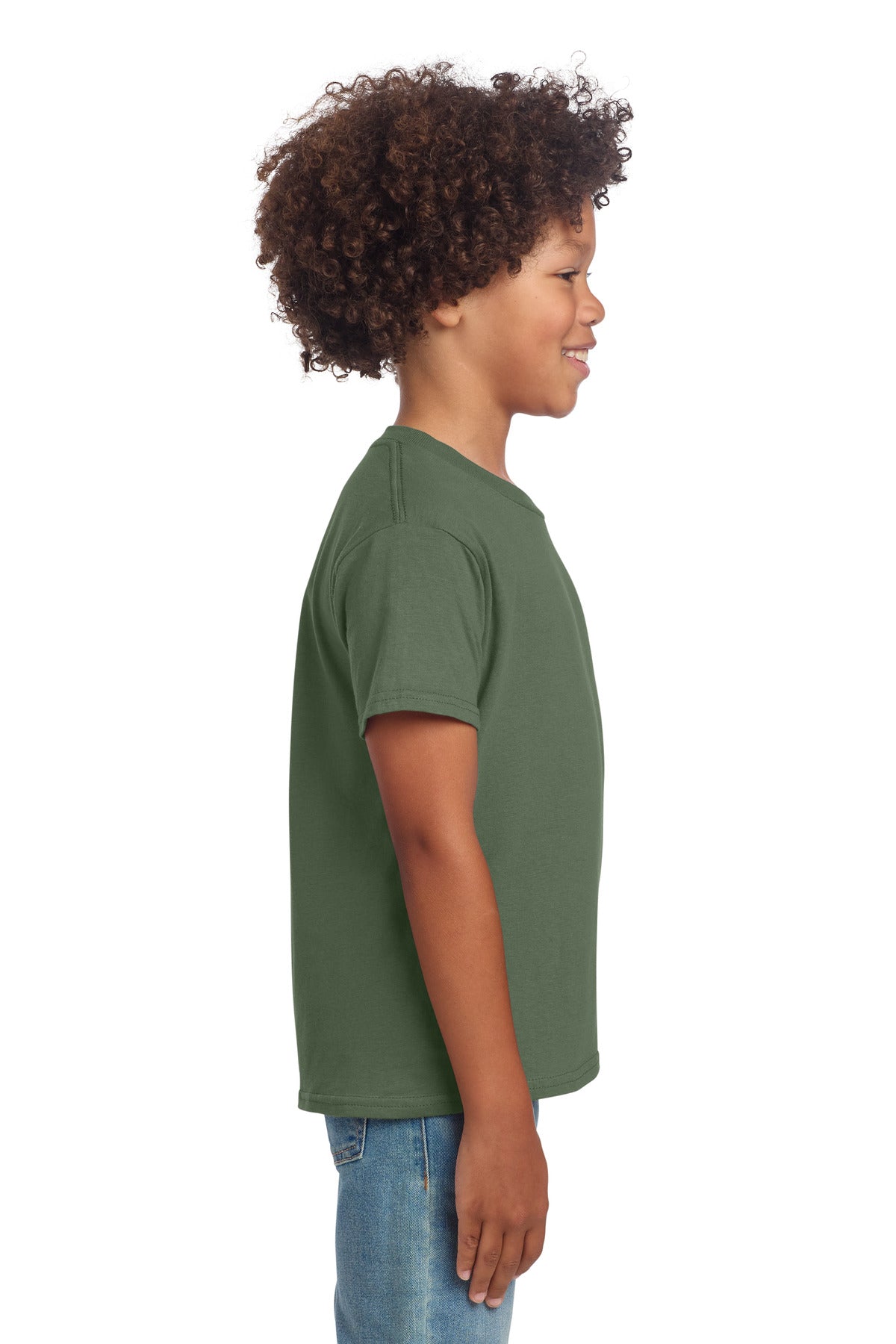 Gildan Youth Softstyle T-Shirt 64000B - Military Green - side