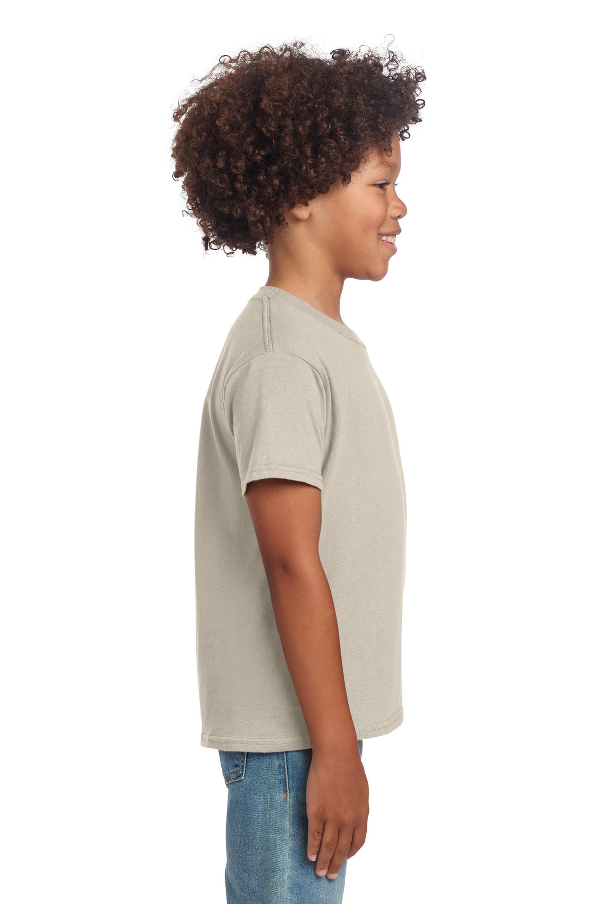 Gildan Youth Softstyle T-Shirt 64000B - Sand - side