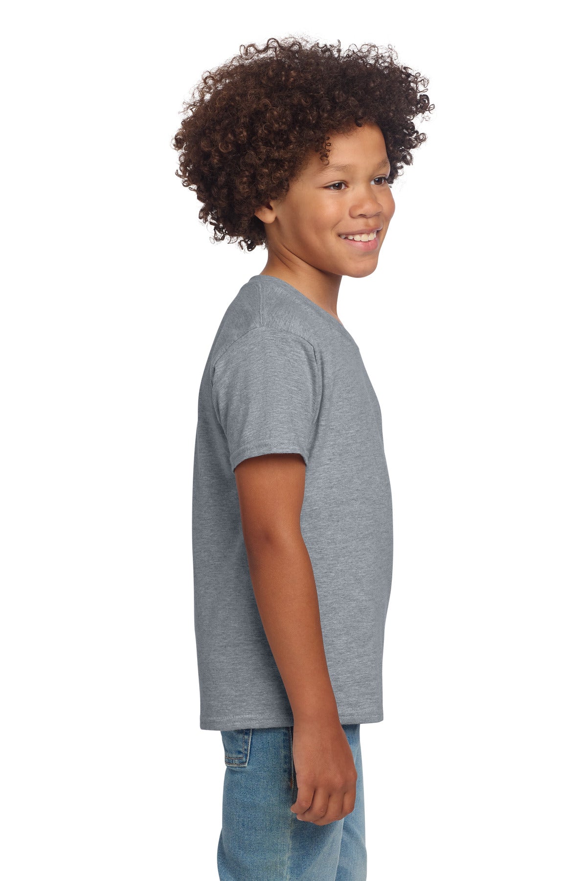Gildan Youth Softstyle T-Shirt 64000B - Sport Grey - side