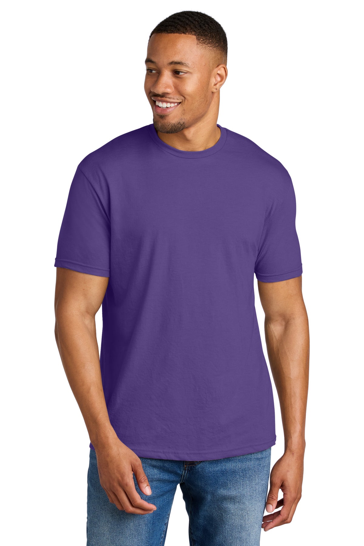 Gildan Softstyle CVC Tee 64000CVC - Amethyst - front