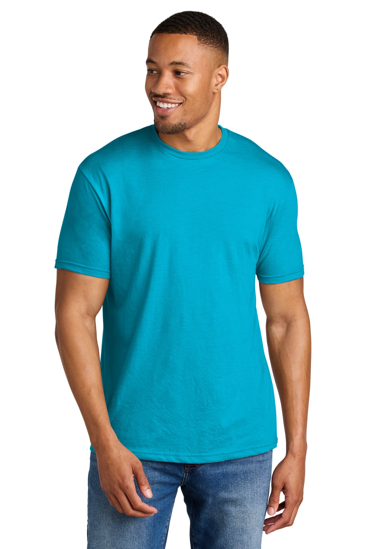 Gildan Softstyle CVC Tee 64000CVC - Caribbean Mist - front