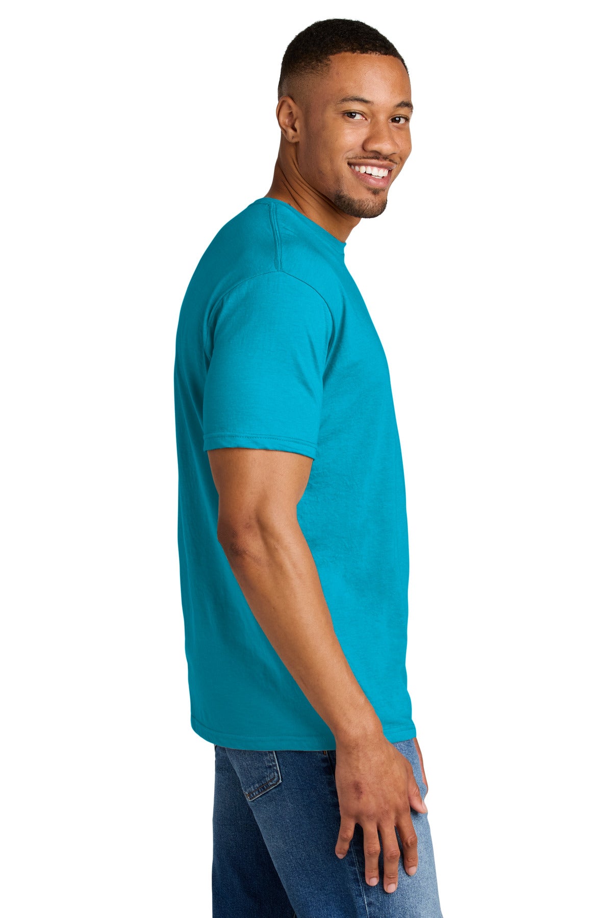 Gildan Softstyle CVC Tee 64000CVC - Caribbean Mist - side