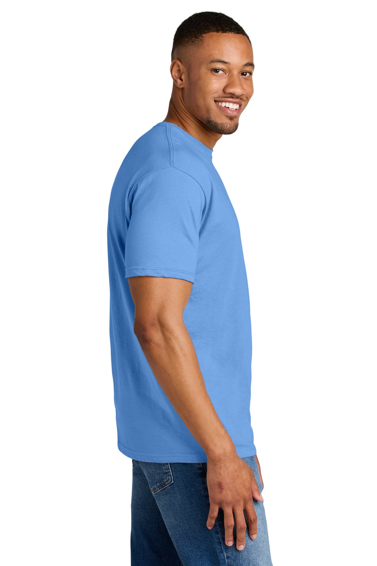 Gildan Softstyle CVC Tee 64000CVC - Carolina Blue Mist - side