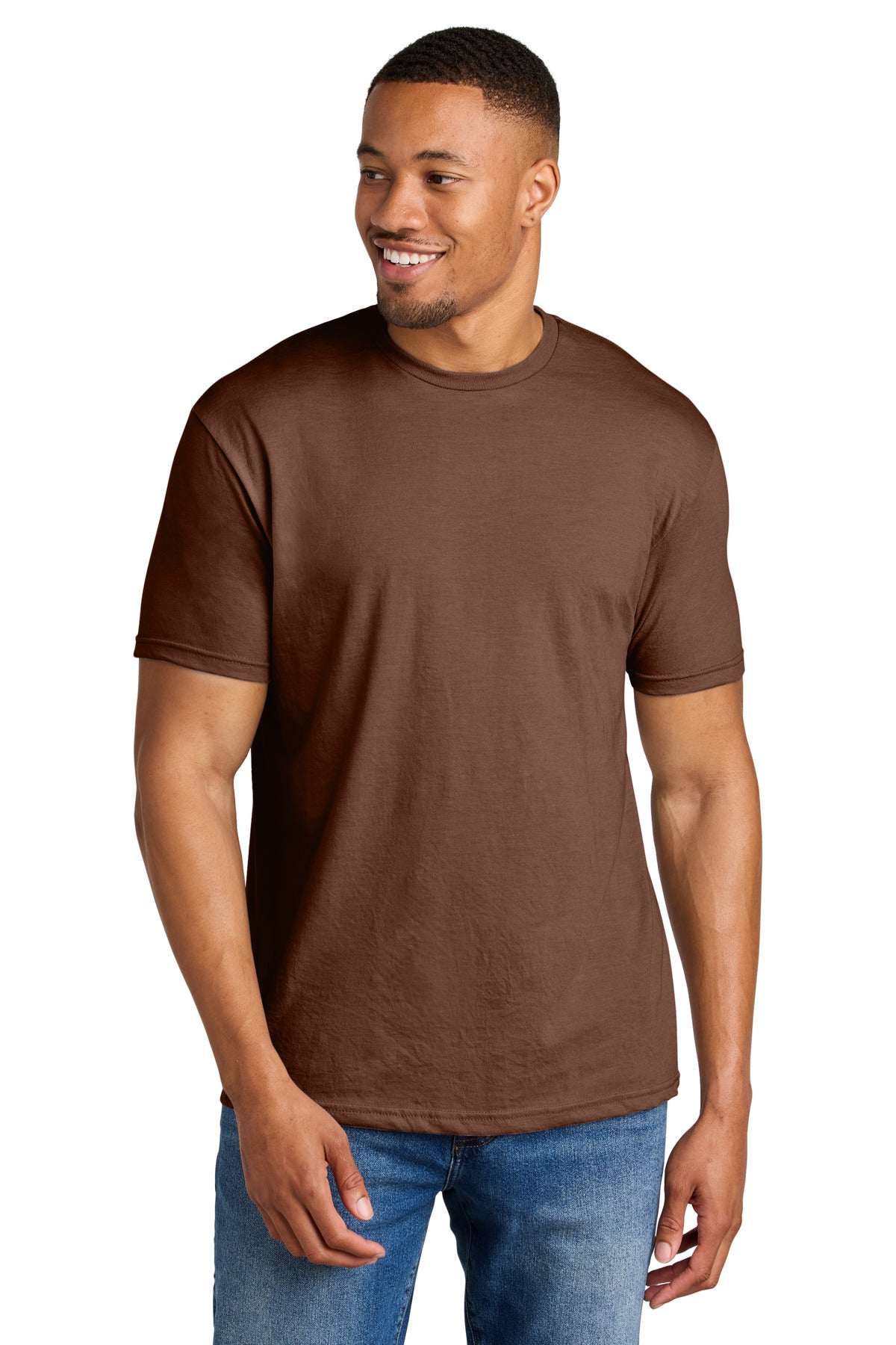 Gildan Softstyle CVC Tee 64000CVC - Cocoa Mist - front