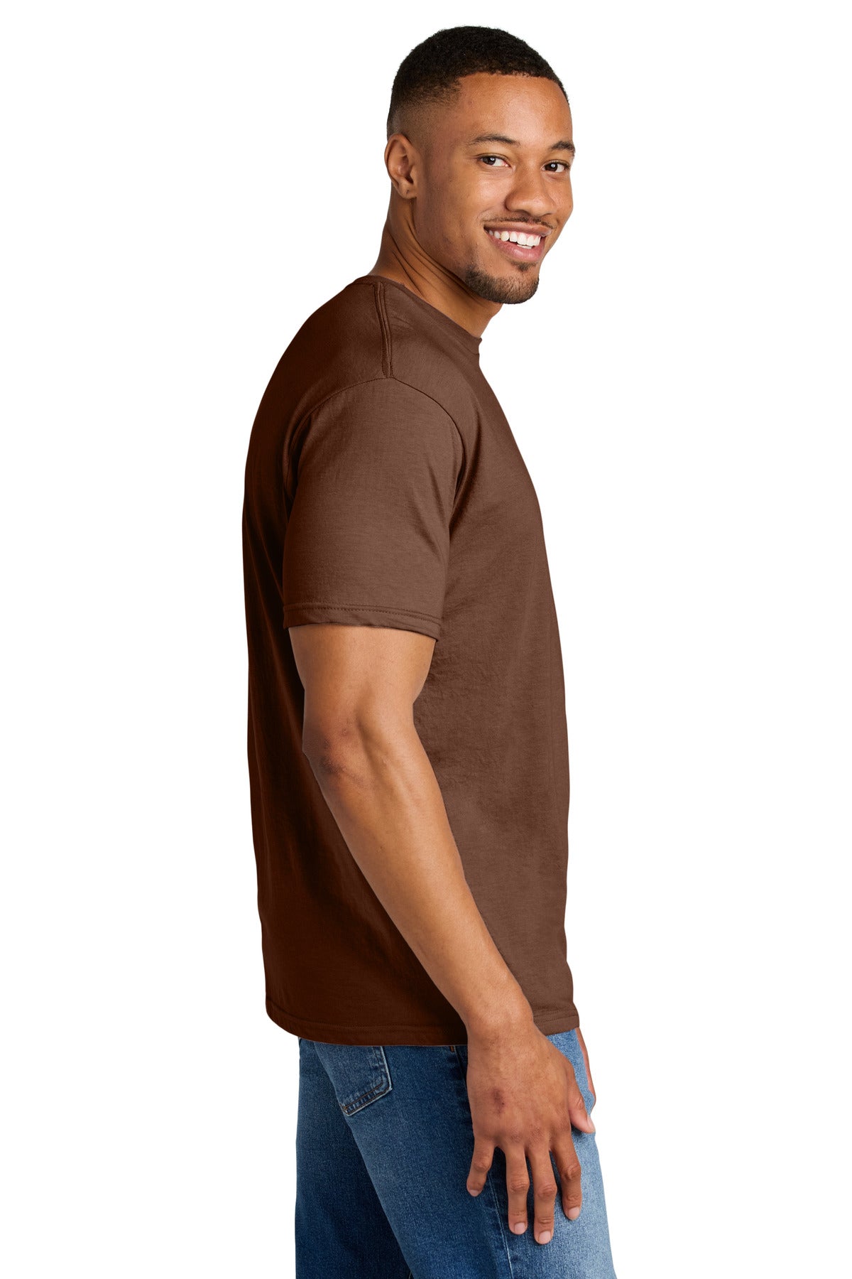 Gildan Softstyle CVC Tee 64000CVC - Cocoa Mist - side
