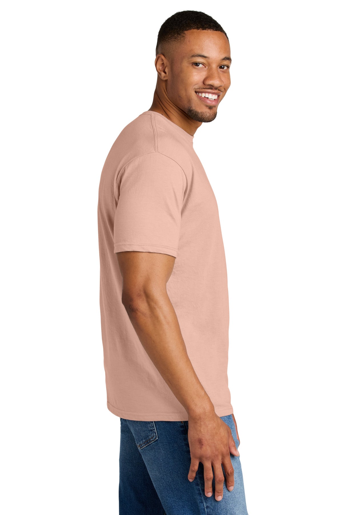 Gildan Softstyle CVC Tee 64000CVC - Dusty Rose - side