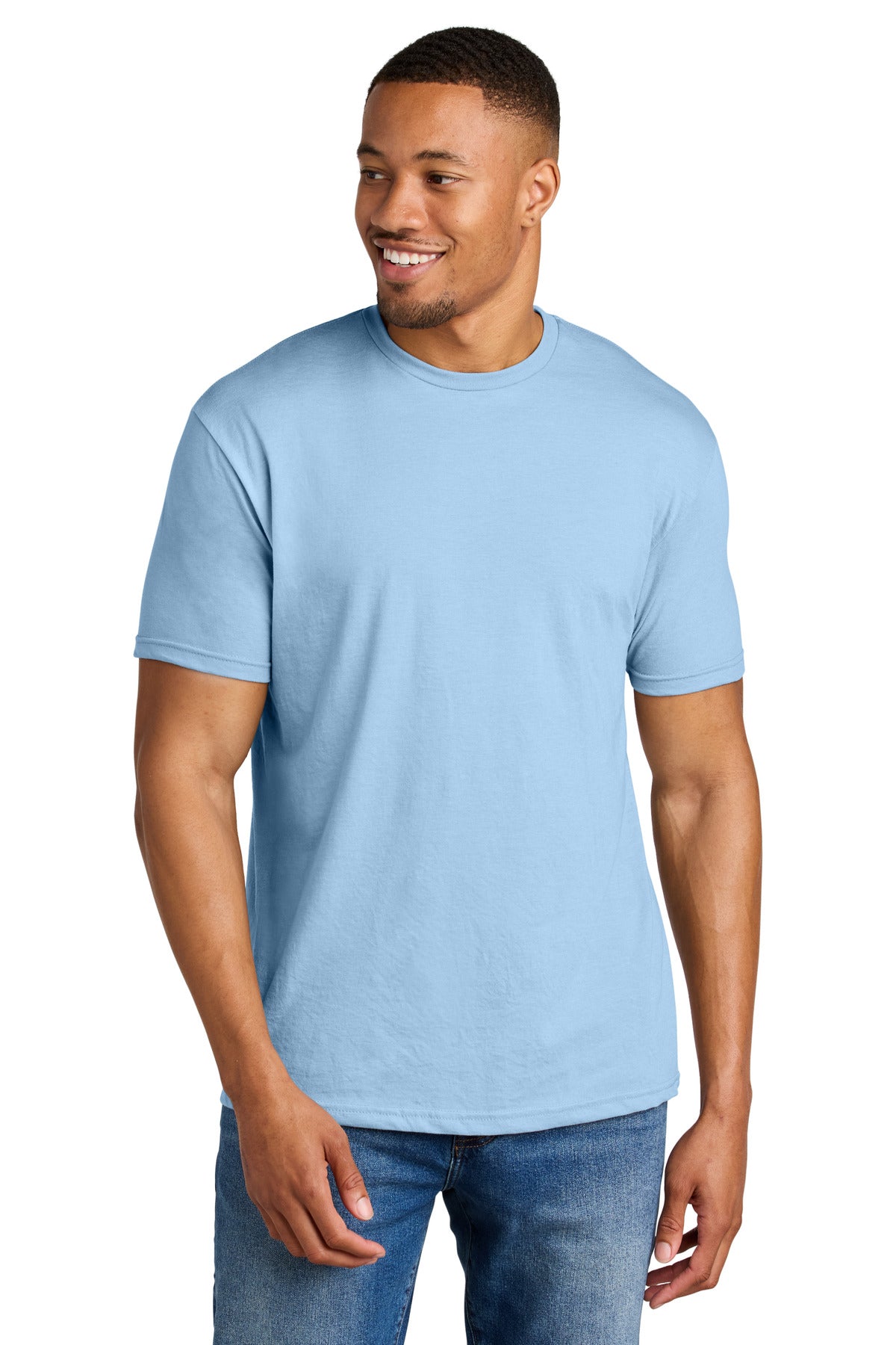 Gildan Softstyle CVC Tee 64000CVC - Light Blue Mist - front