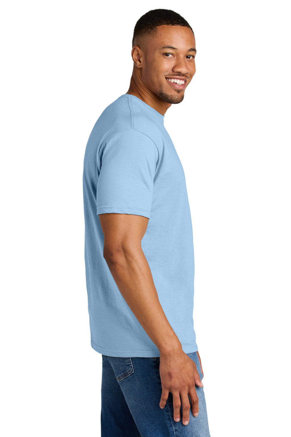 Gildan Softstyle CVC Tee 64000CVC - Light Blue Mist - side