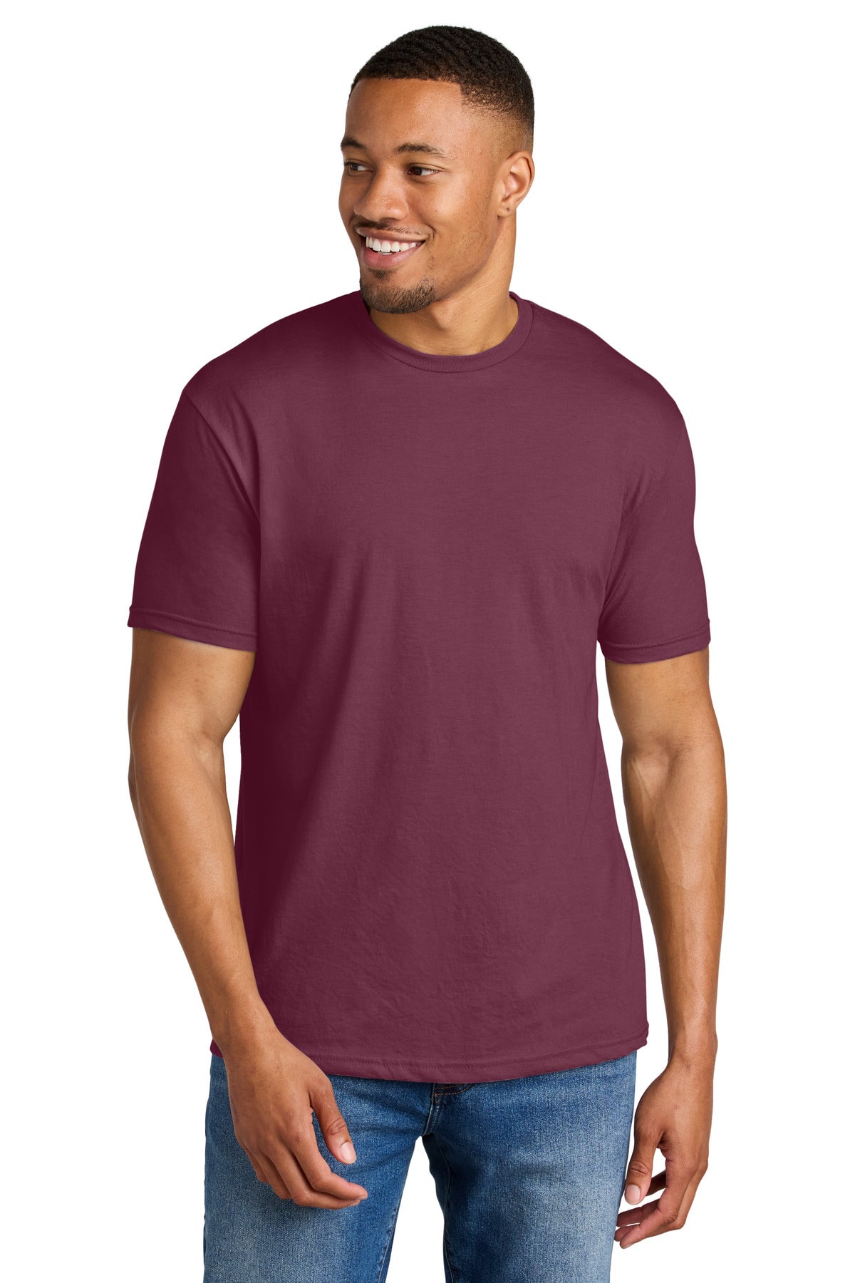 Gildan Softstyle CVC Tee 64000CVC - Maroon Mist - front