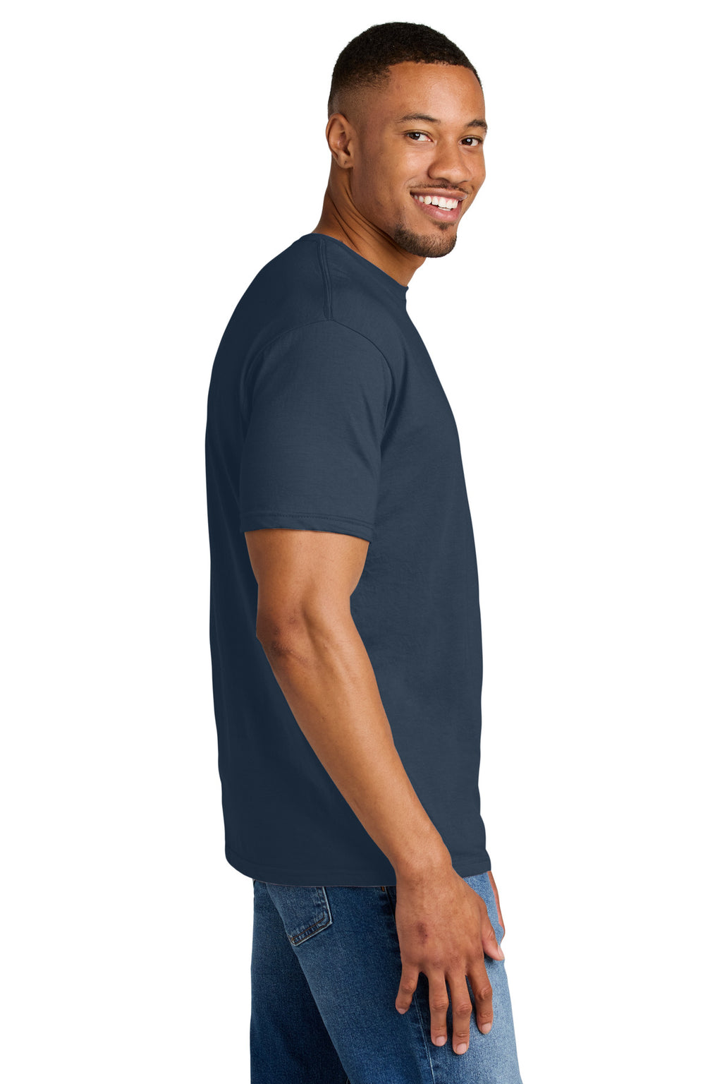 Gildan Softstyle CVC Tee 64000CVC - Navy Mist - side