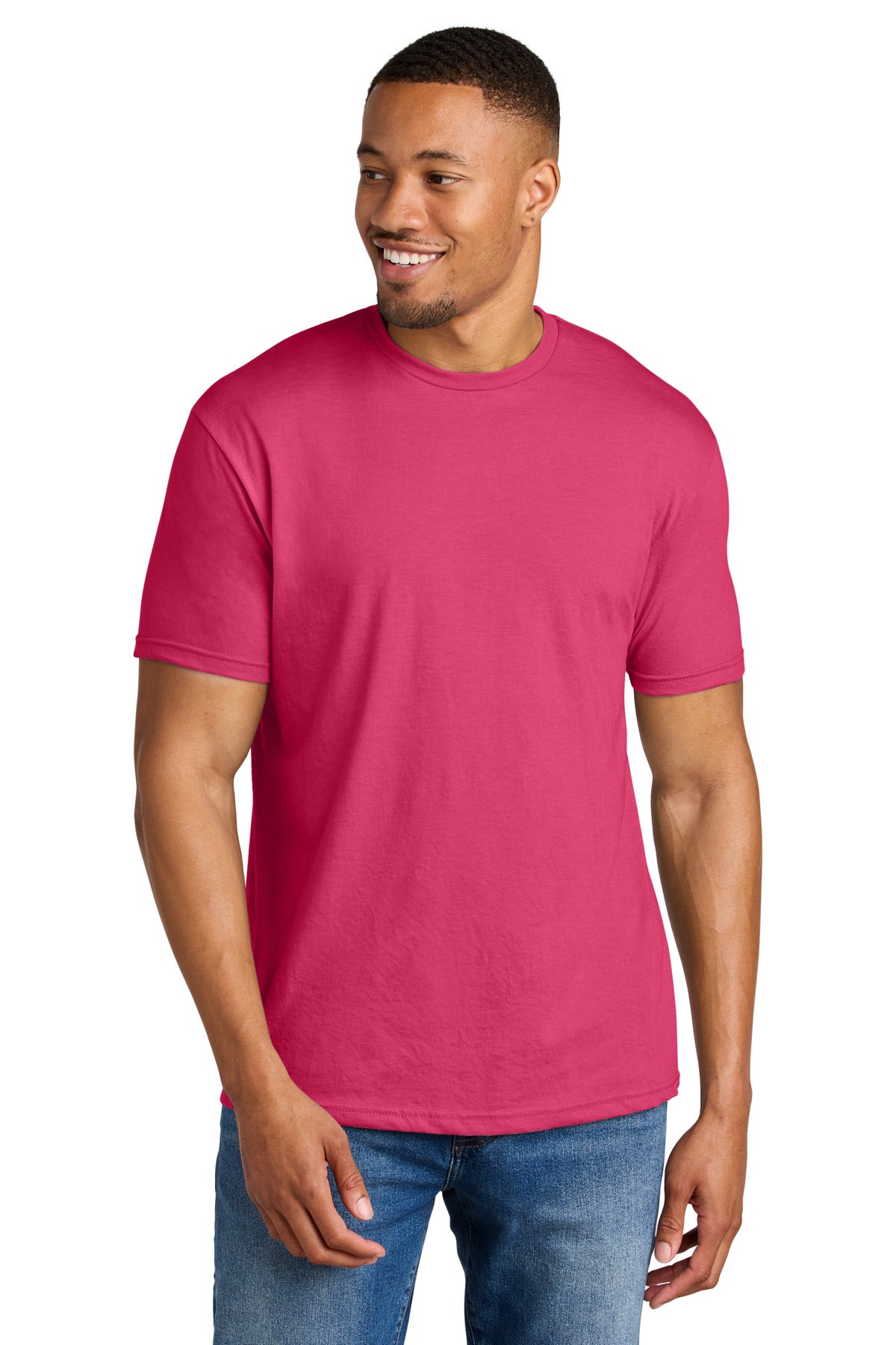 Gildan Softstyle CVC Tee 64000CVC - Pink Lemonade Mist - front