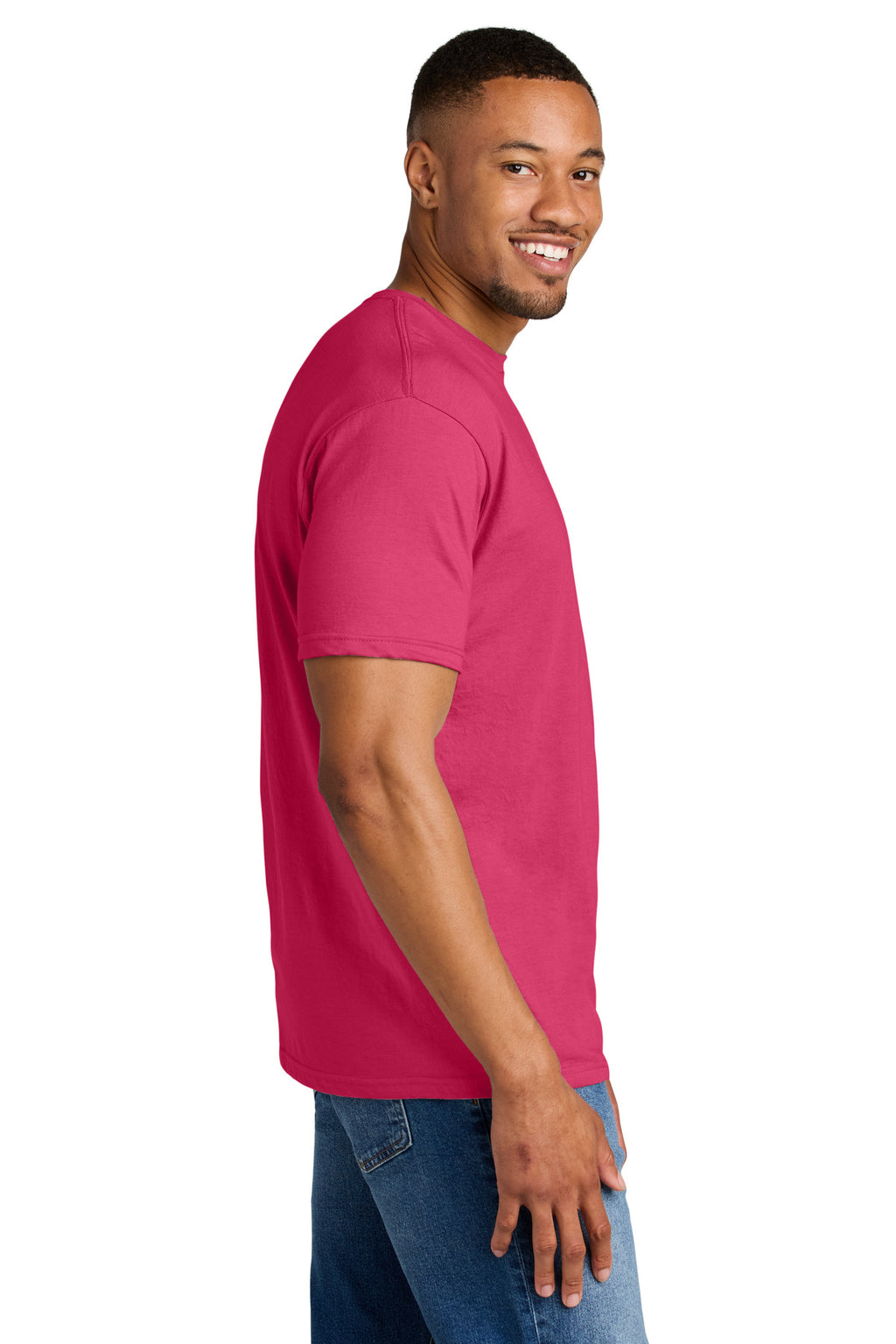 Gildan Softstyle CVC Tee 64000CVC - Pink Lemonade Mist - side