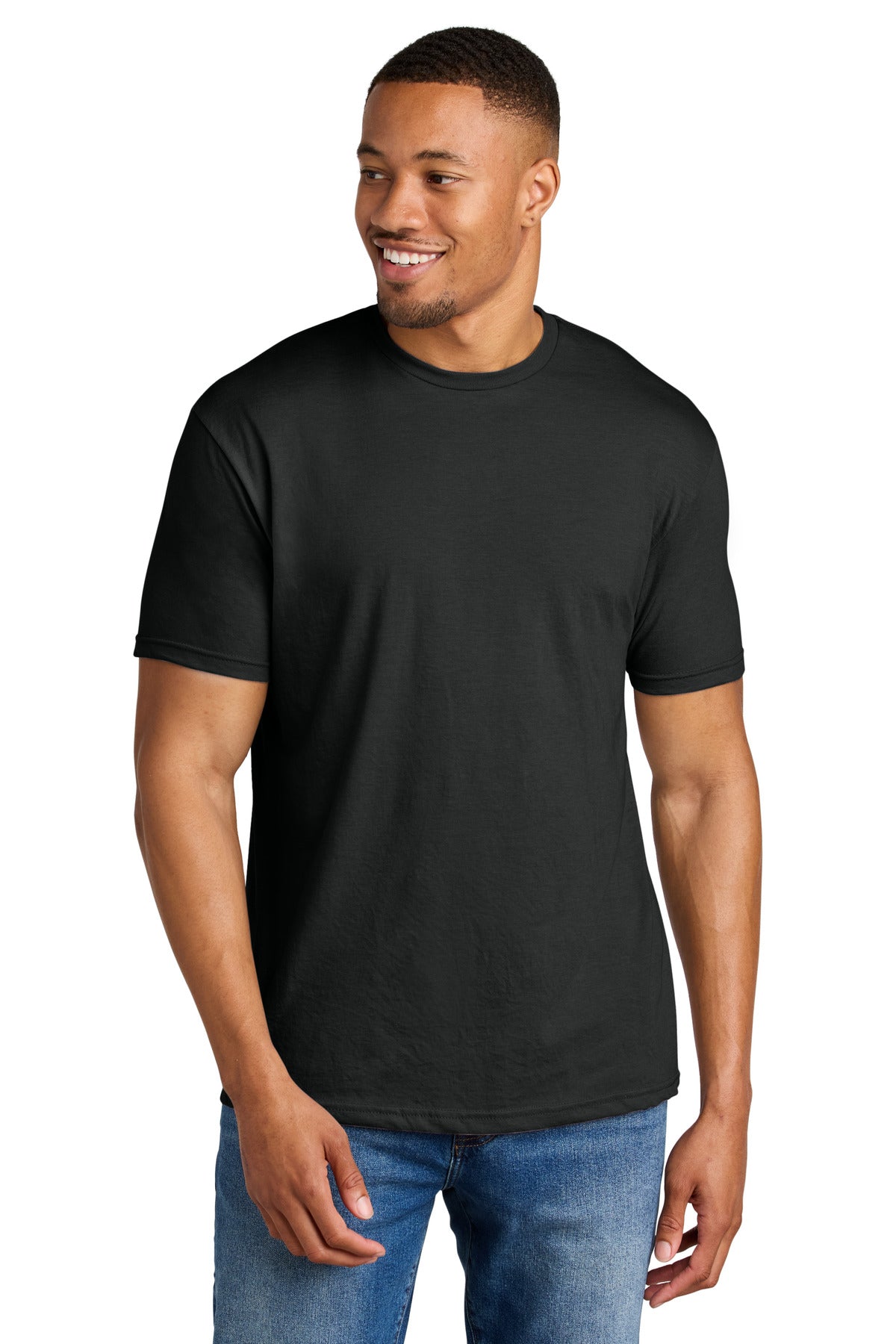 Gildan Softstyle CVC Tee 64000CVC - Pitch Black Mist - front