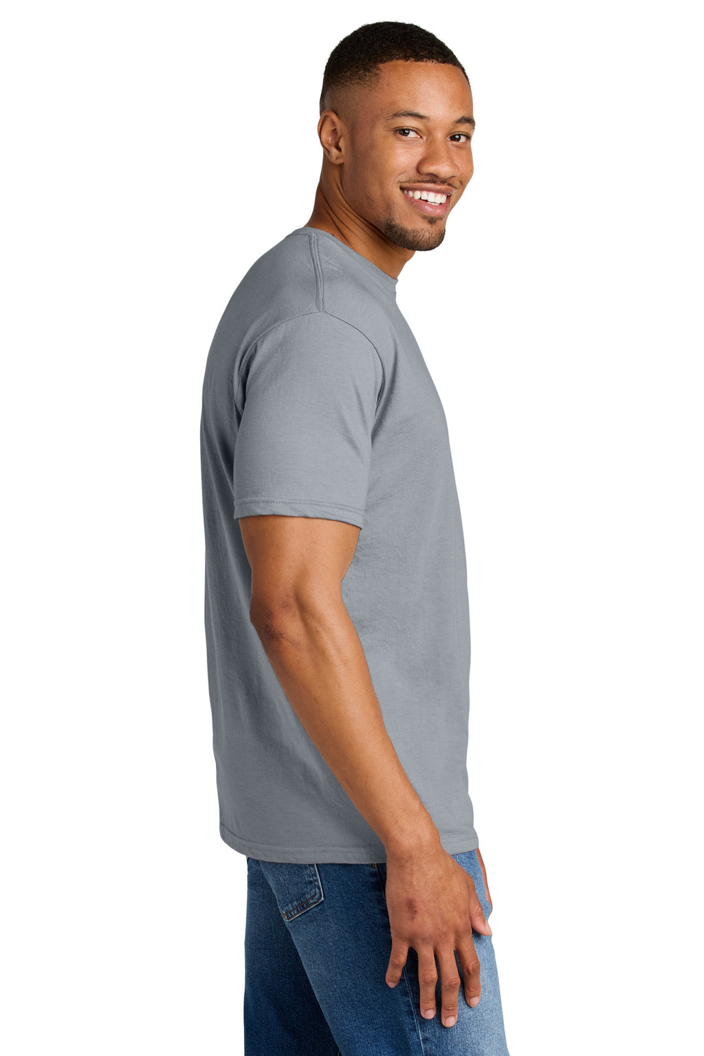 Gildan Softstyle CVC Tee 64000CVC - Ring Spun Sport Grey - side