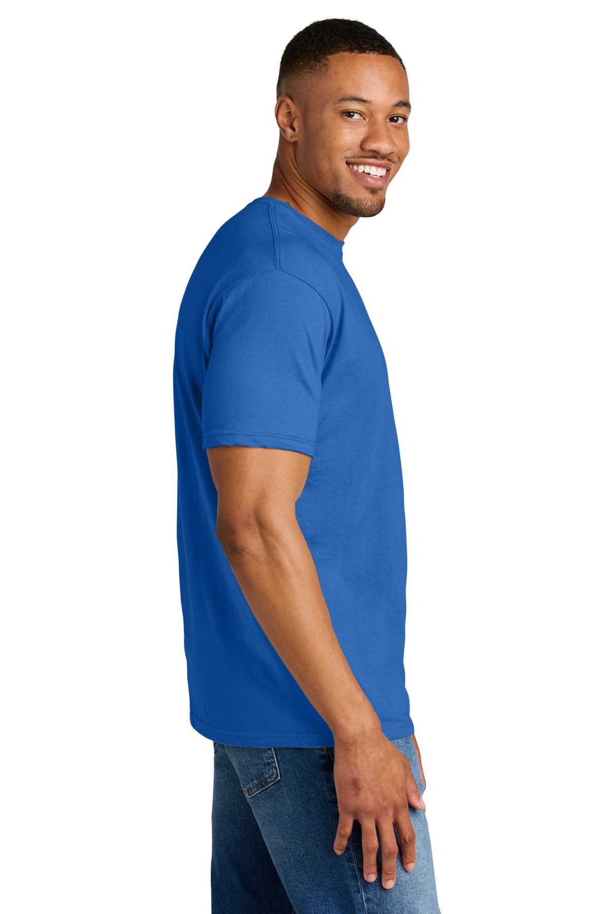 Gildan Softstyle CVC Tee 64000CVC - Royal Mist - side