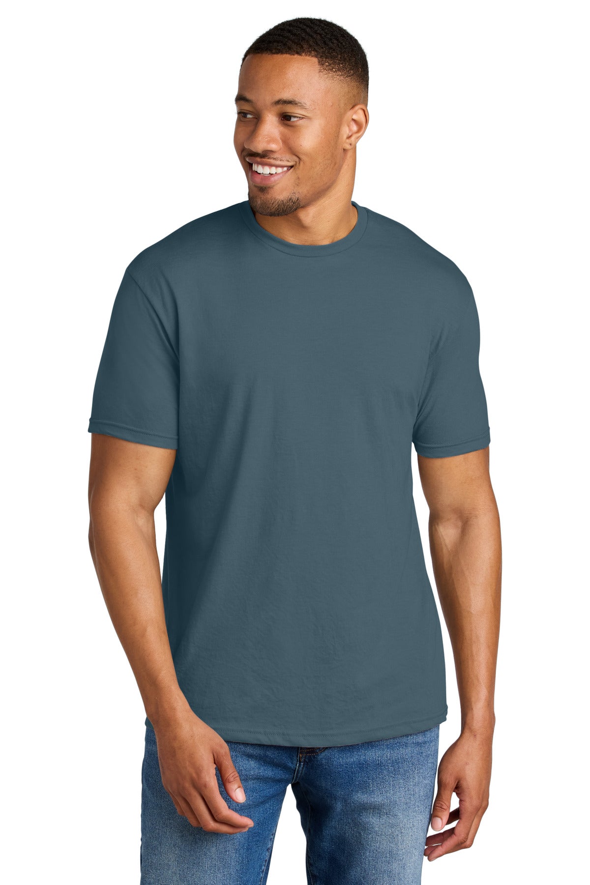 Gildan Softstyle CVC Tee 64000CVC - Steel Blue - front