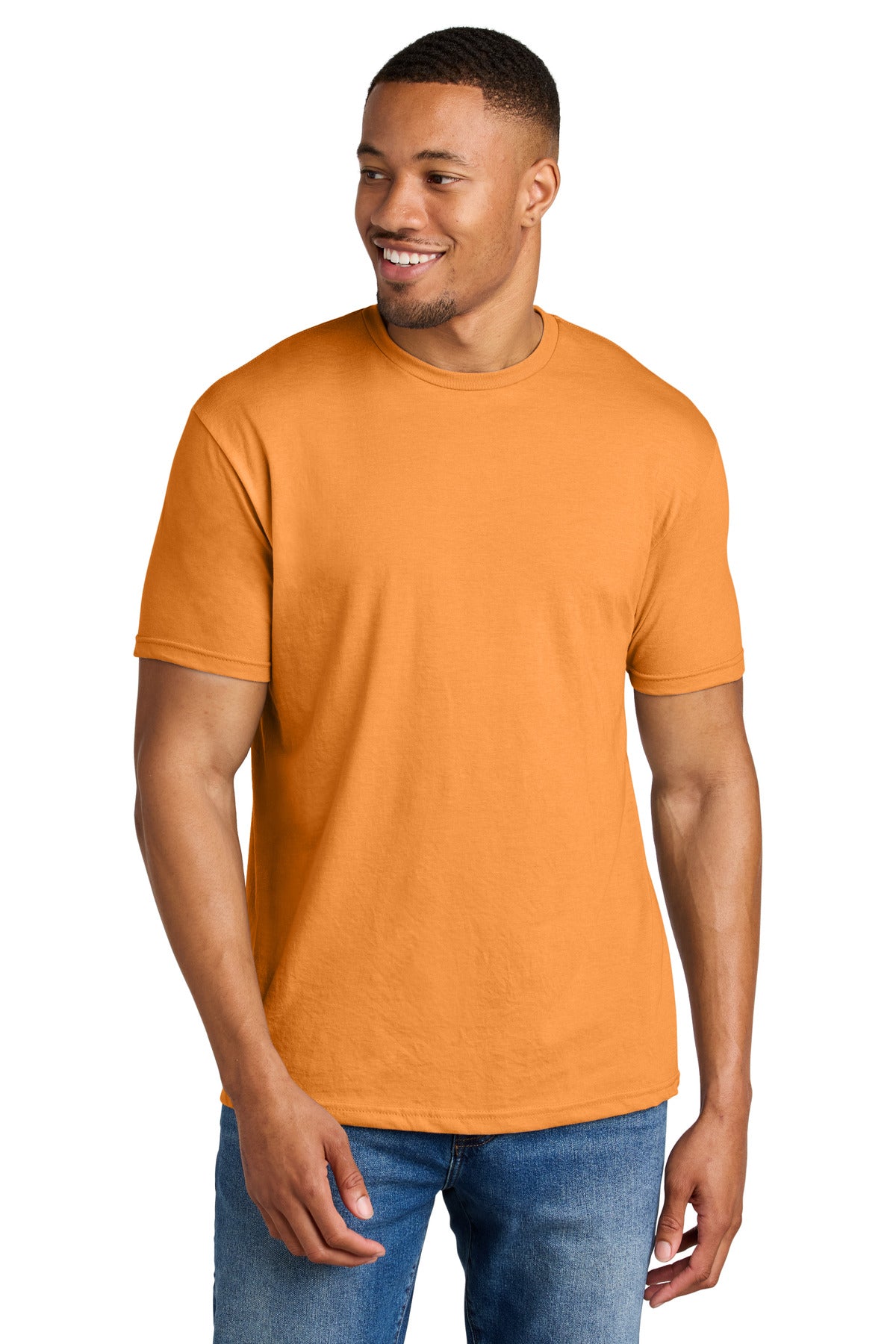 Gildan Softstyle CVC Tee 64000CVC - Tangerine Mist - front