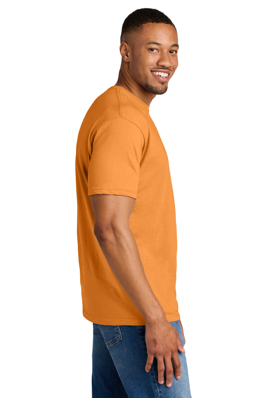 Gildan Softstyle CVC Tee 64000CVC - Tangerine Mist - side