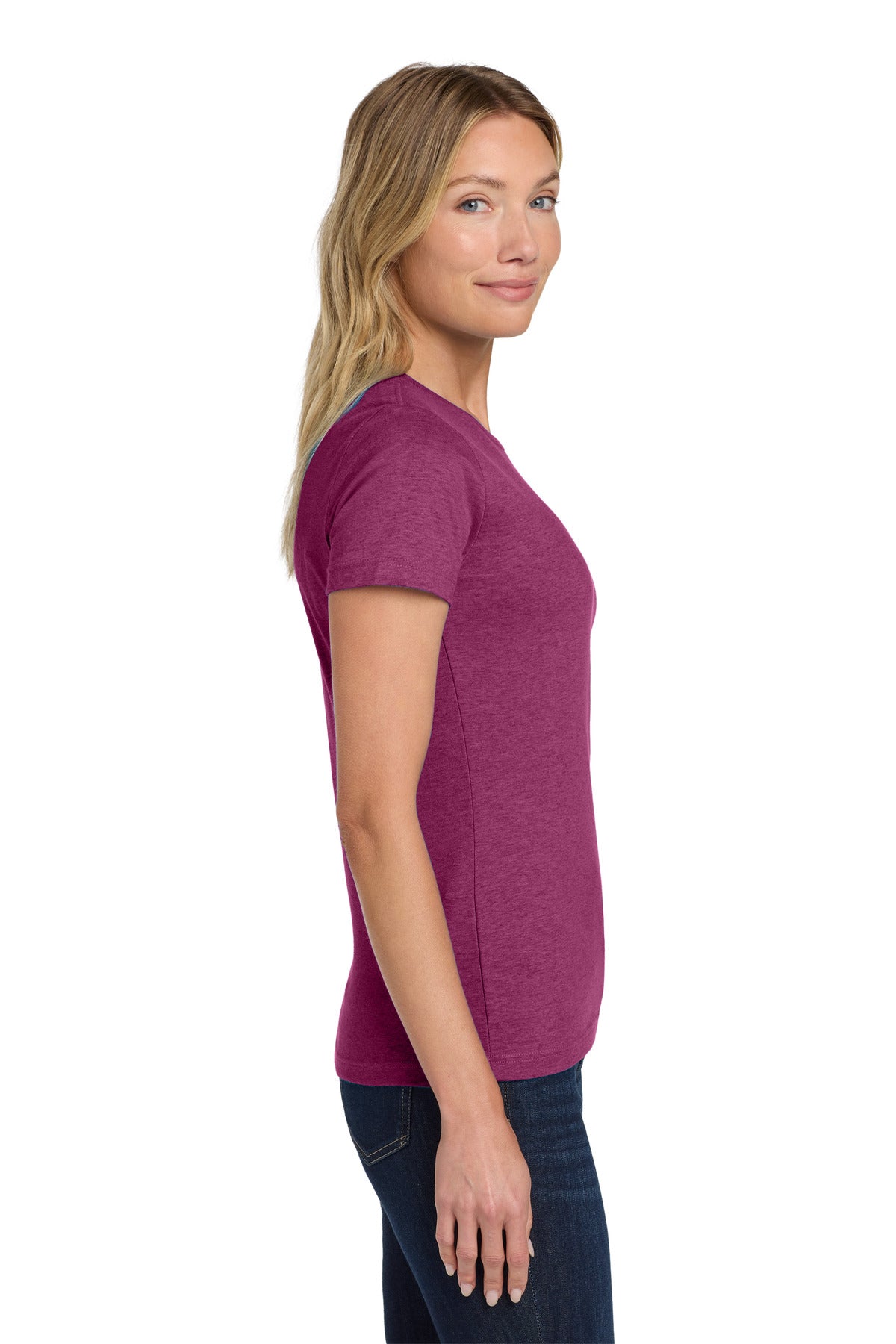 Gildan Softstyle Women's T-Shirt. 64000L - Antique Heliconia - side