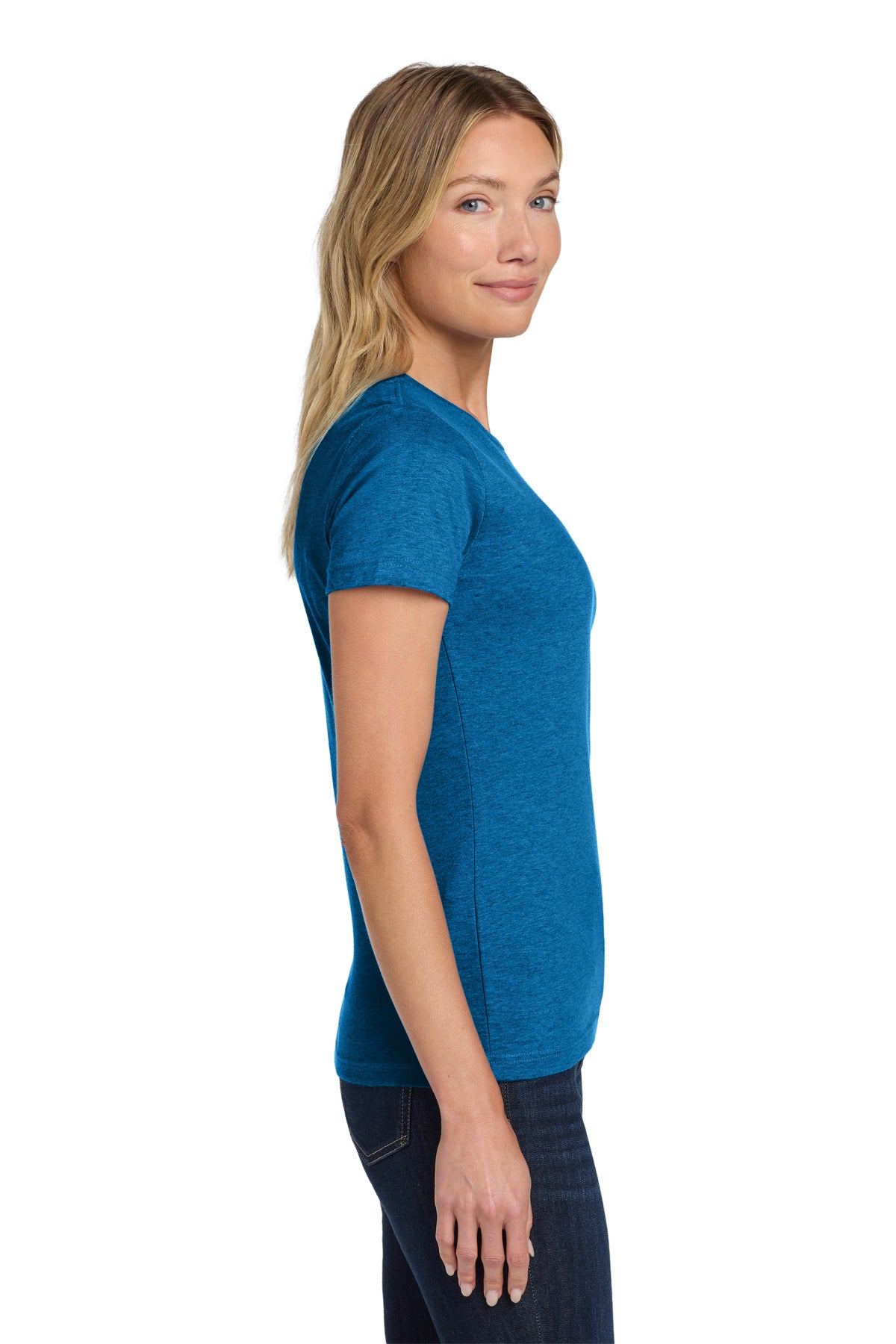 Gildan Softstyle Women's T-Shirt. 64000L - Antique Sapphire - side