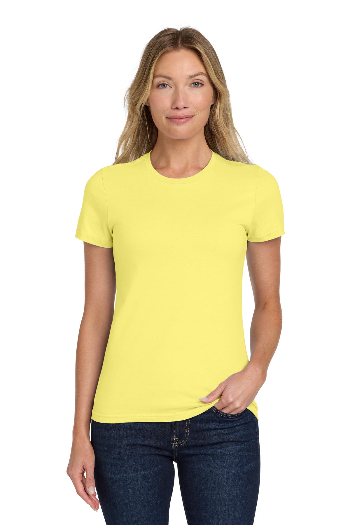 Gildan Softstyle Women's T-Shirt. 64000L - Cornsilk - front