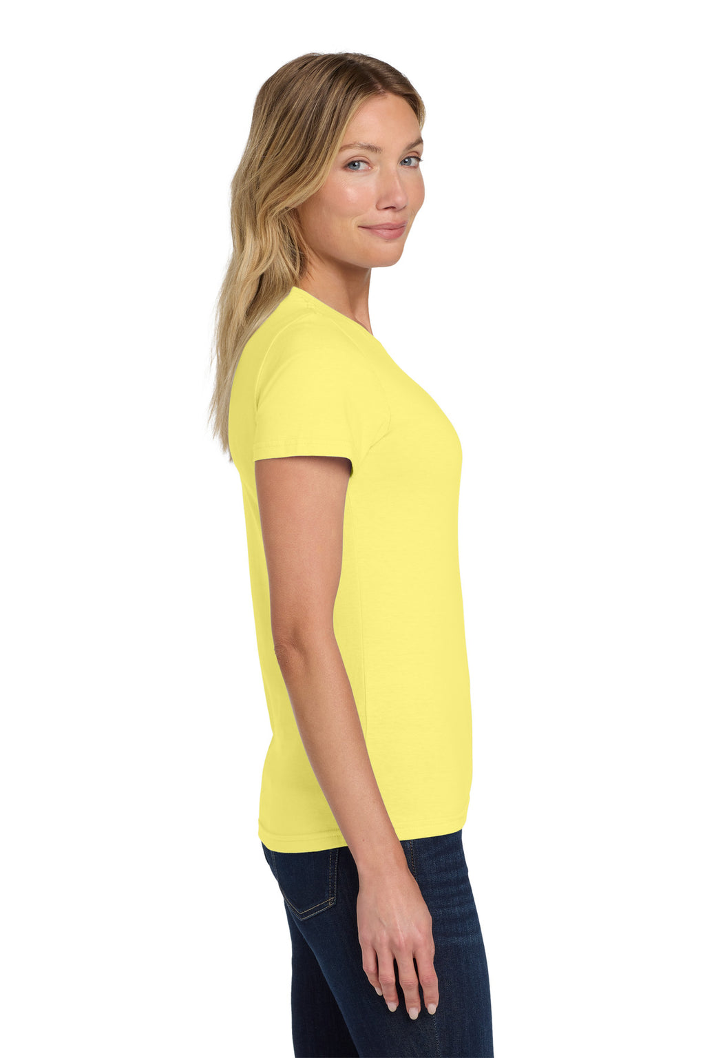 Gildan Softstyle Women's T-Shirt. 64000L - Cornsilk - side