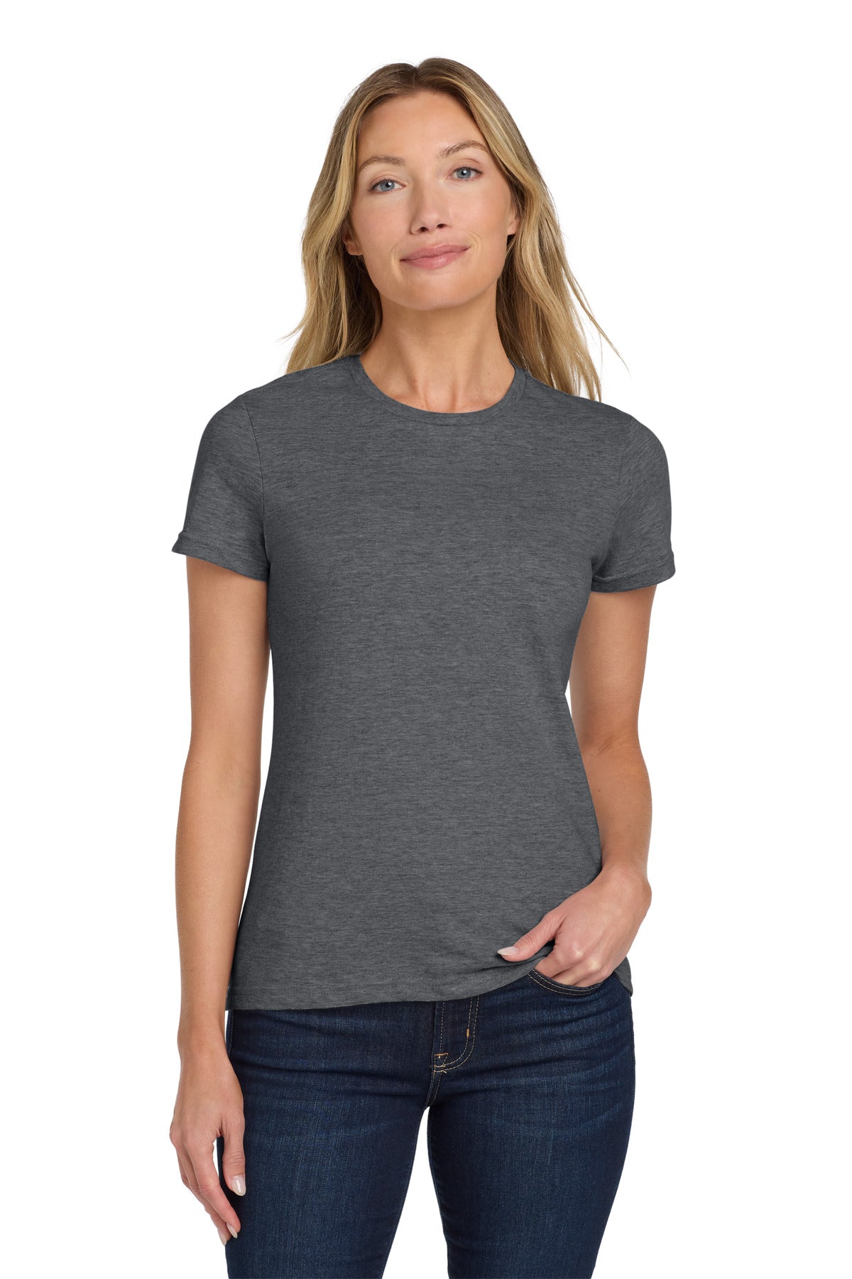 Gildan Softstyle Women's T-Shirt. 64000L - Graphite Heather - front