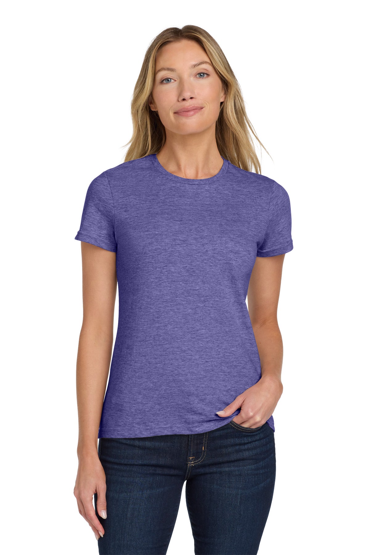 Gildan Softstyle Women's T-Shirt. 64000L - Heather Purple - front