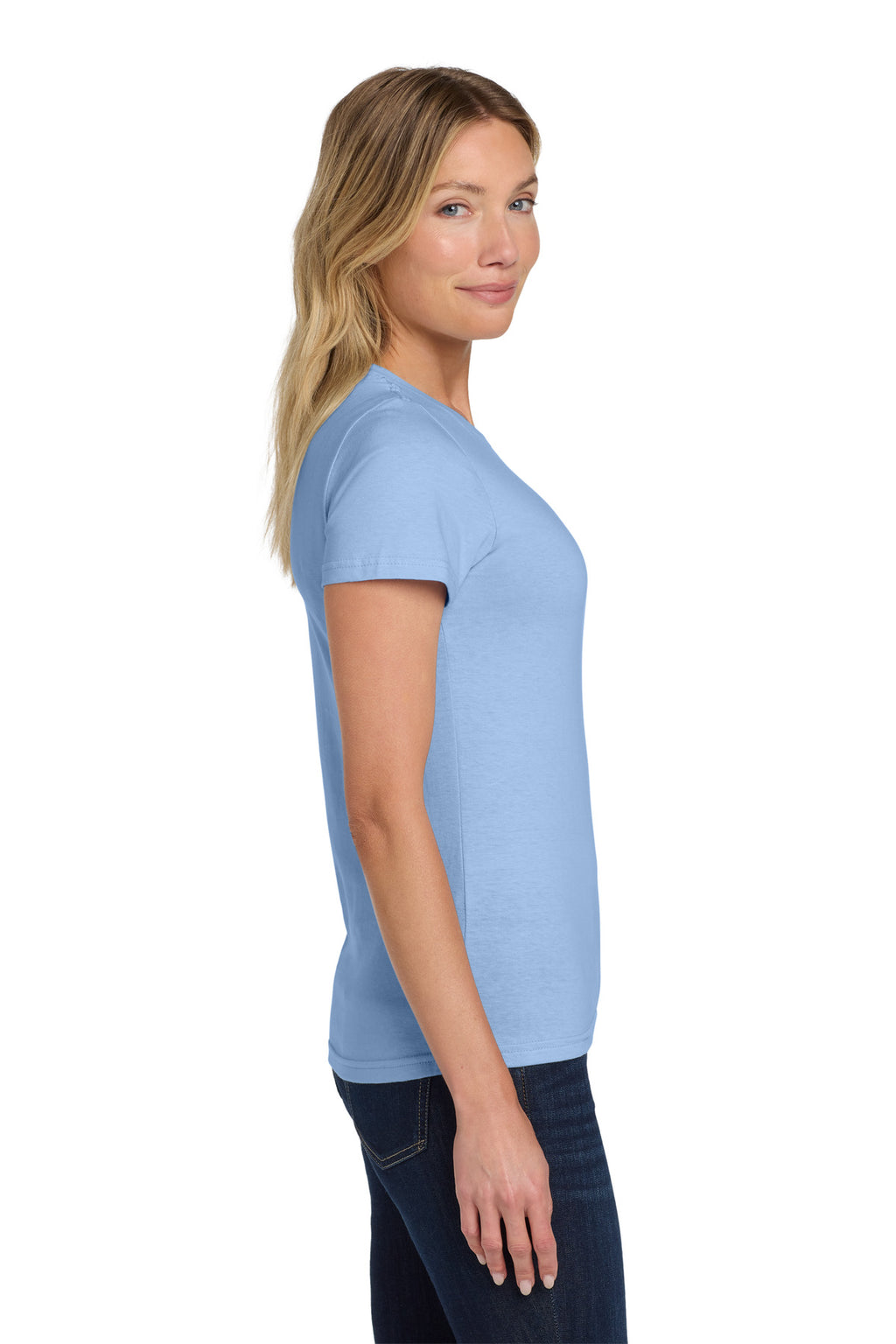 Gildan Softstyle Women's T-Shirt. 64000L - Light Blue - side