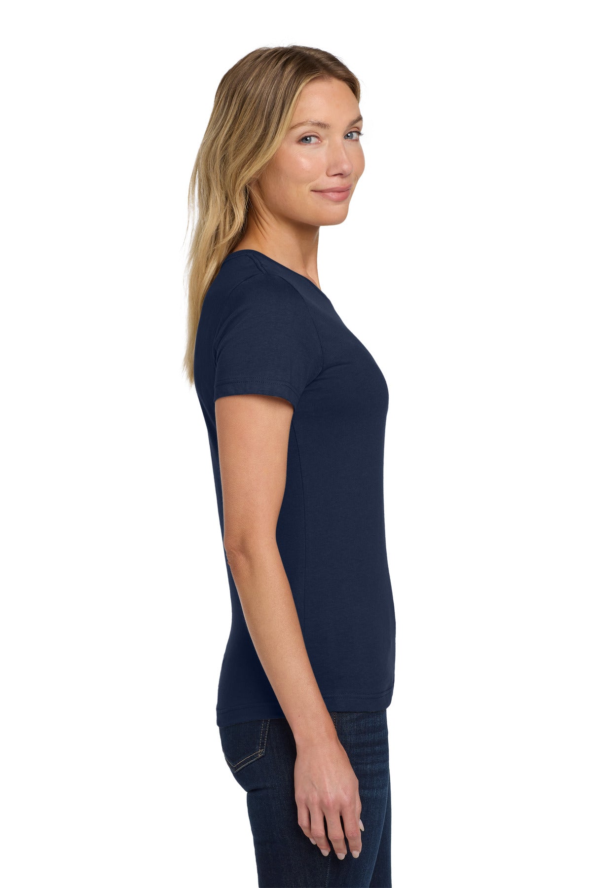 Gildan Softstyle Women's T-Shirt. 64000L - Navy - side