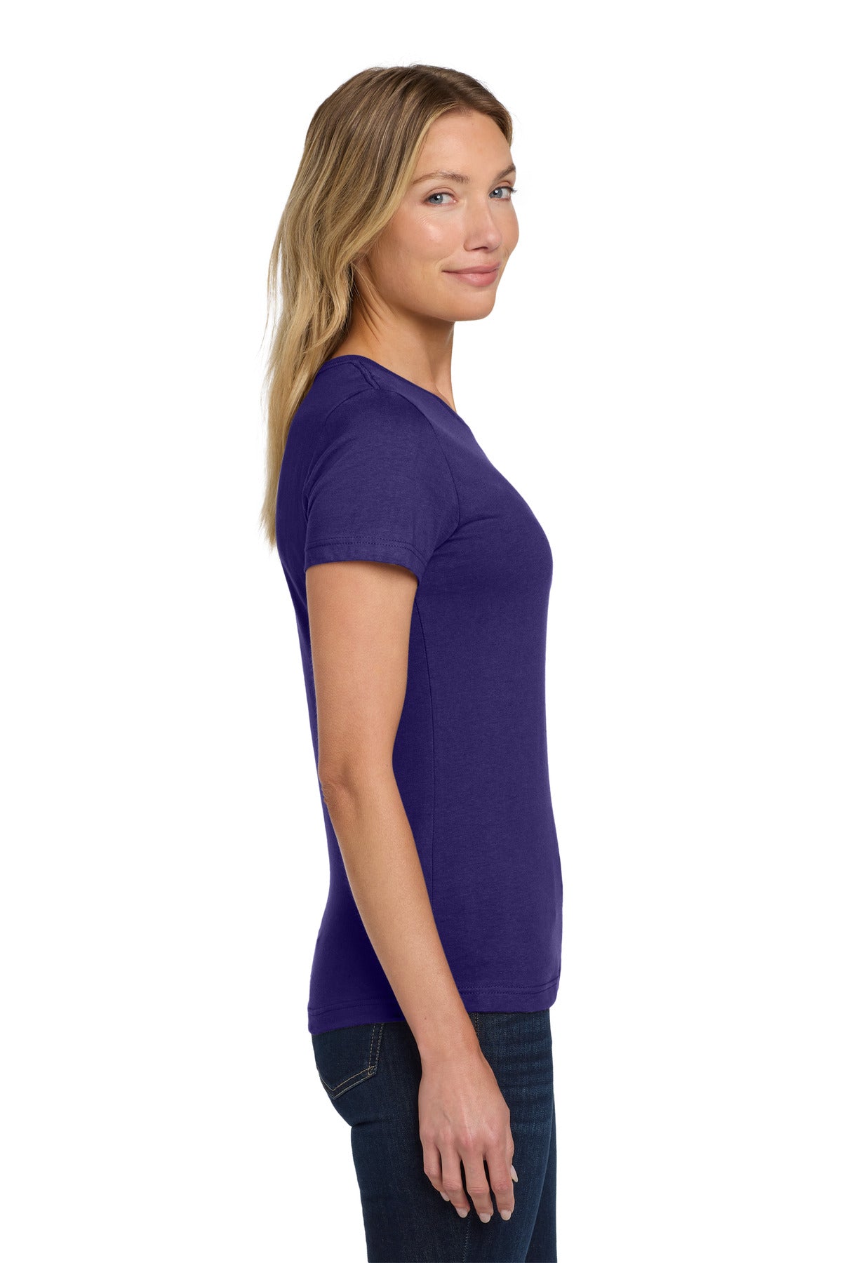Gildan Softstyle Women's T-Shirt. 64000L - Purple - side