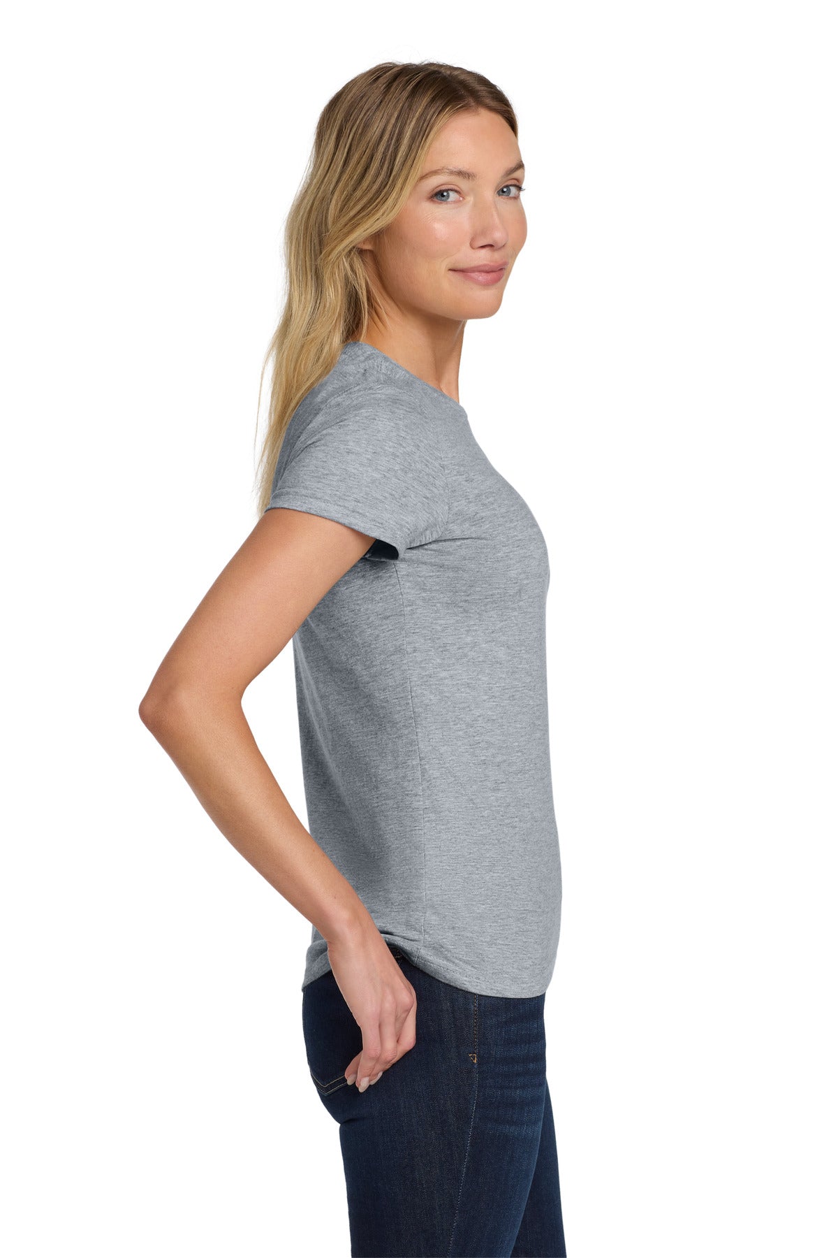 Gildan Softstyle Women's T-Shirt. 64000L - Sport Grey - side