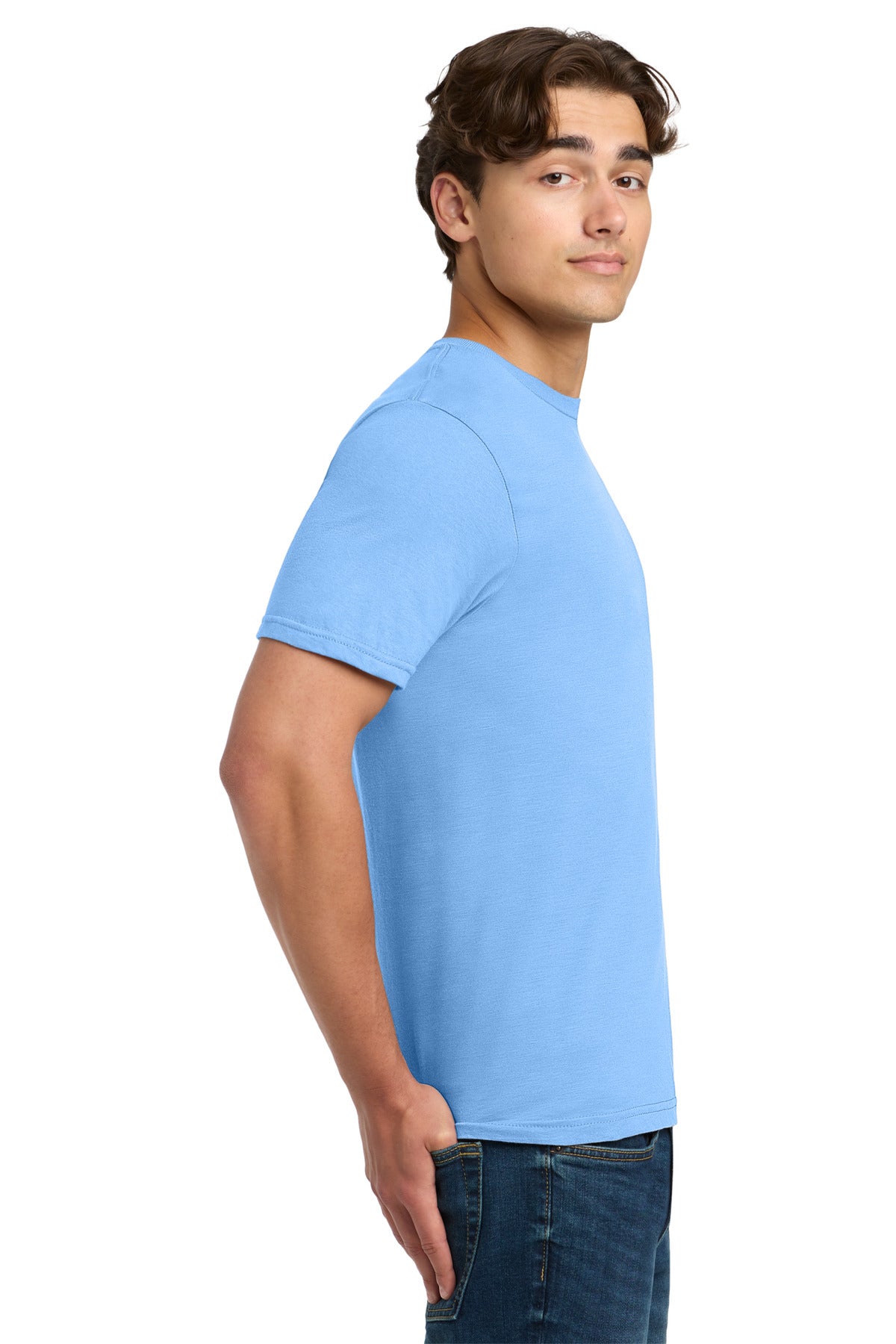 Gildan Softstyle T-Shirt. 64000 - Carolina Blue - side