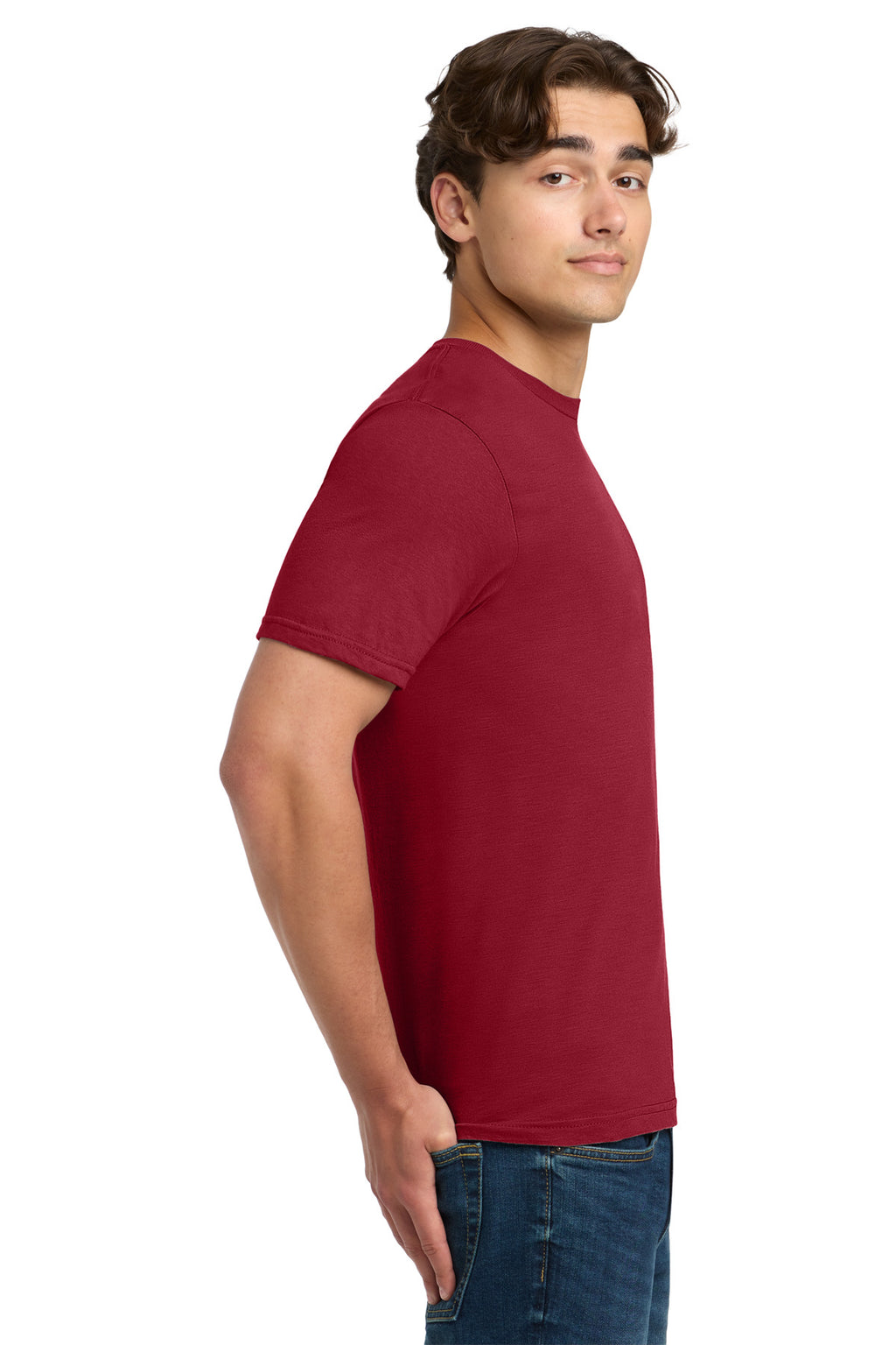 Gildan Softstyle T-Shirt. 64000 - Cherry Red - side